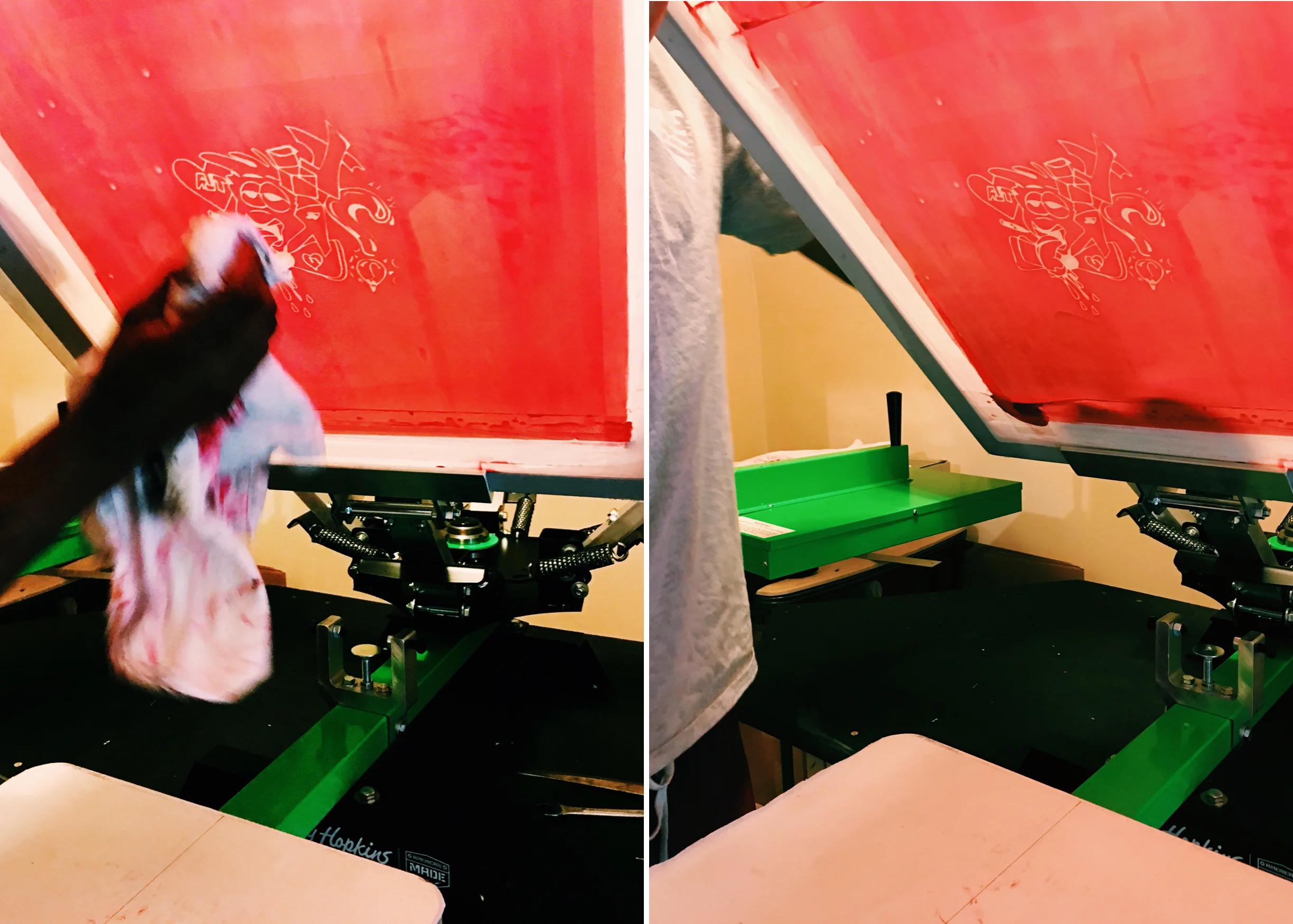 how to screen press a graphic tshirt
