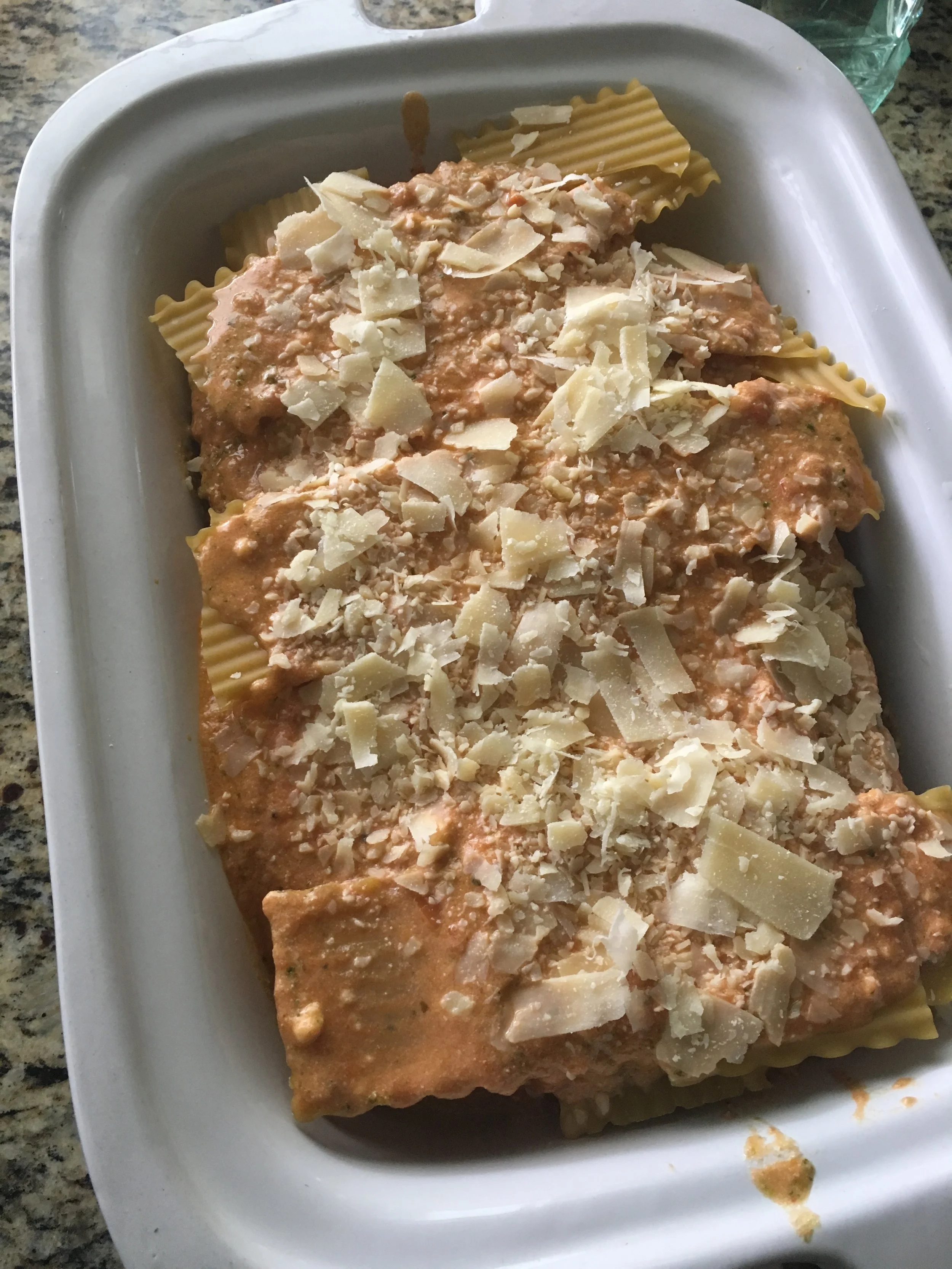Made chicken lasagna in my trusted crockpot - everything was processed, and they loved it, I was just sick looking at it, but it tasted pretty decent.