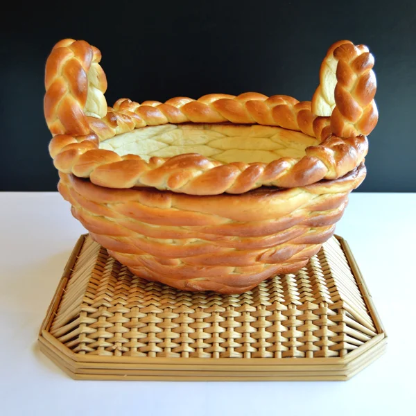 Basket made of bread that imagine myself eating… alone… in a corner somewhere with tea!
