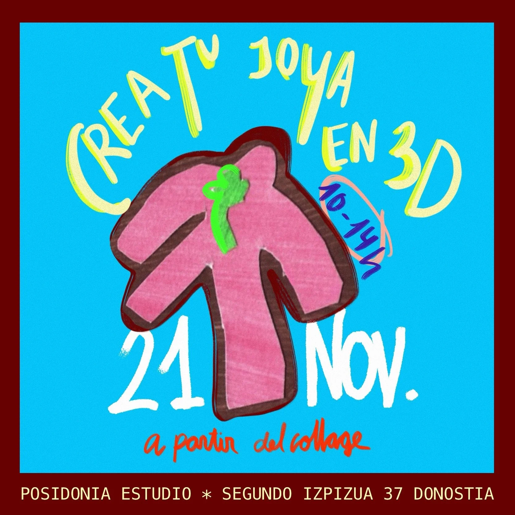 Crea TU JOYA EN IMPRESIÓN 3D a través del collage- 21 de Noviembre // POSIDONIA ESTUDIO