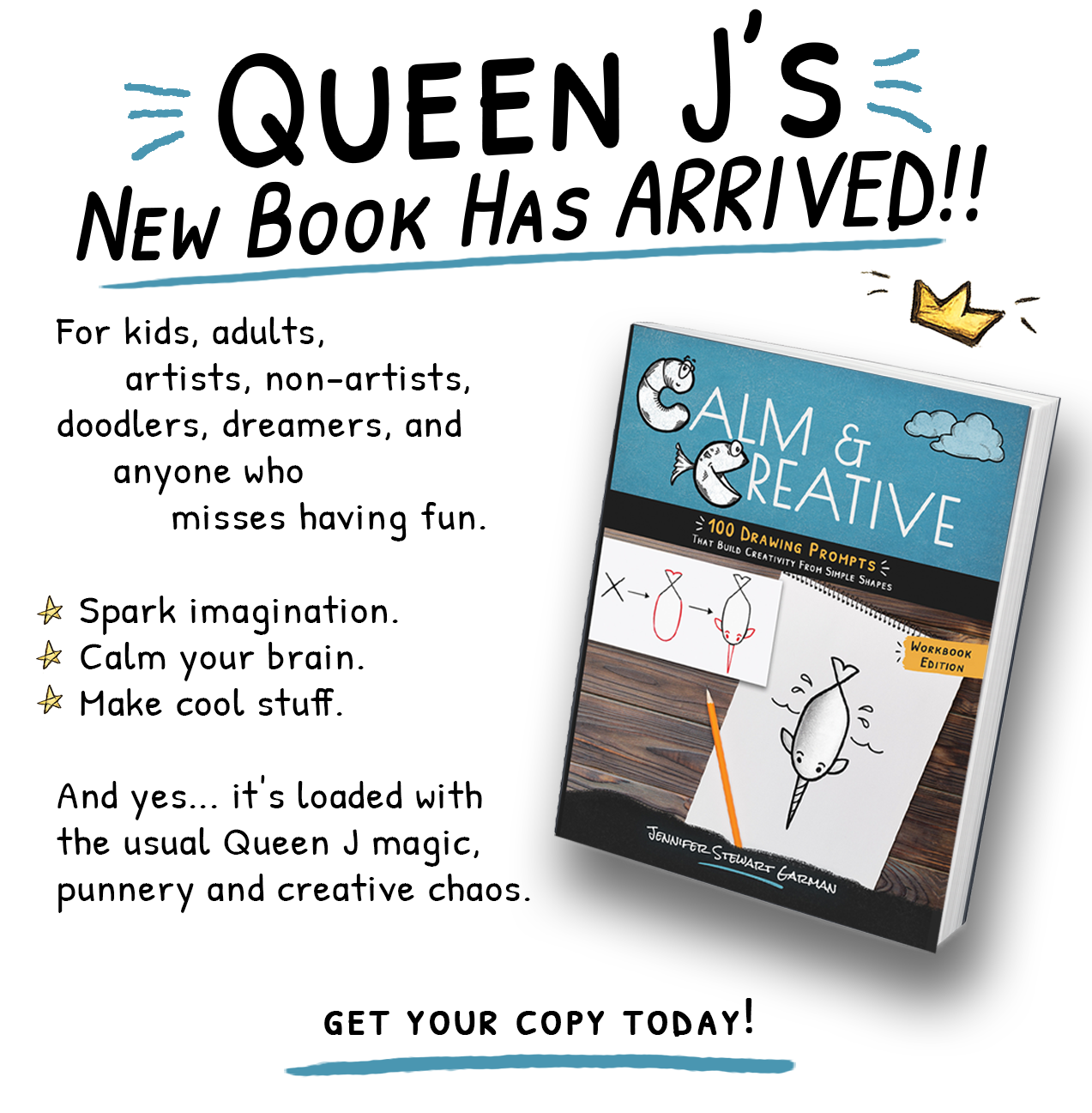 Queen J Book Calm and Creative