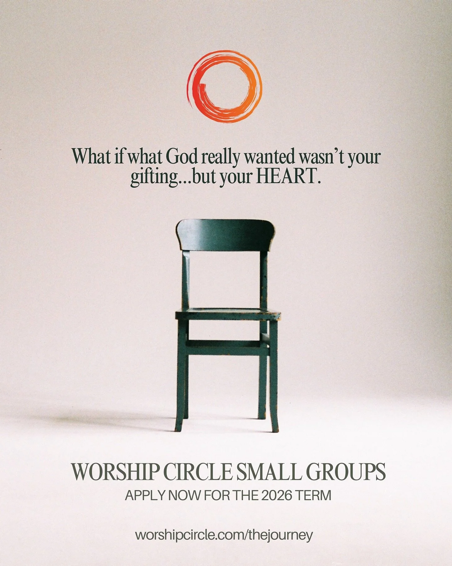 What if what God really wanted wasn&rsquo;t your gifting&hellip; but your heart? So often, we pour everything into what we do for God&mdash;our songs, sermons, leadership, and service&mdash;and forget that He first wants us. 

Worship Circle small gr