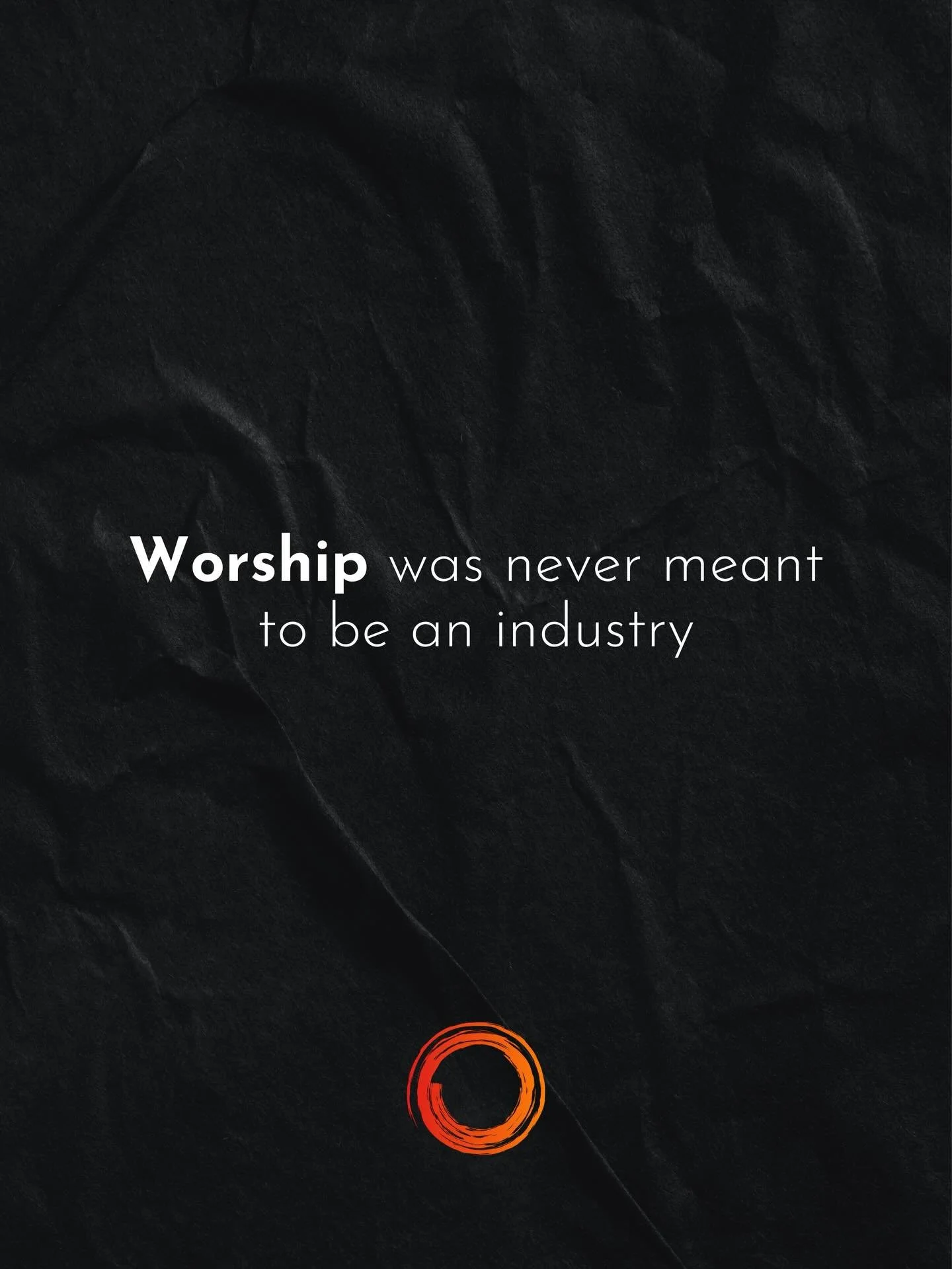 Worship was never meant to be an industry&hellip;
 It was born in surrender, not systems. In honesty, not optimization. In presence, not pressure.
Let our songs flow from hearts that have been with God❤️