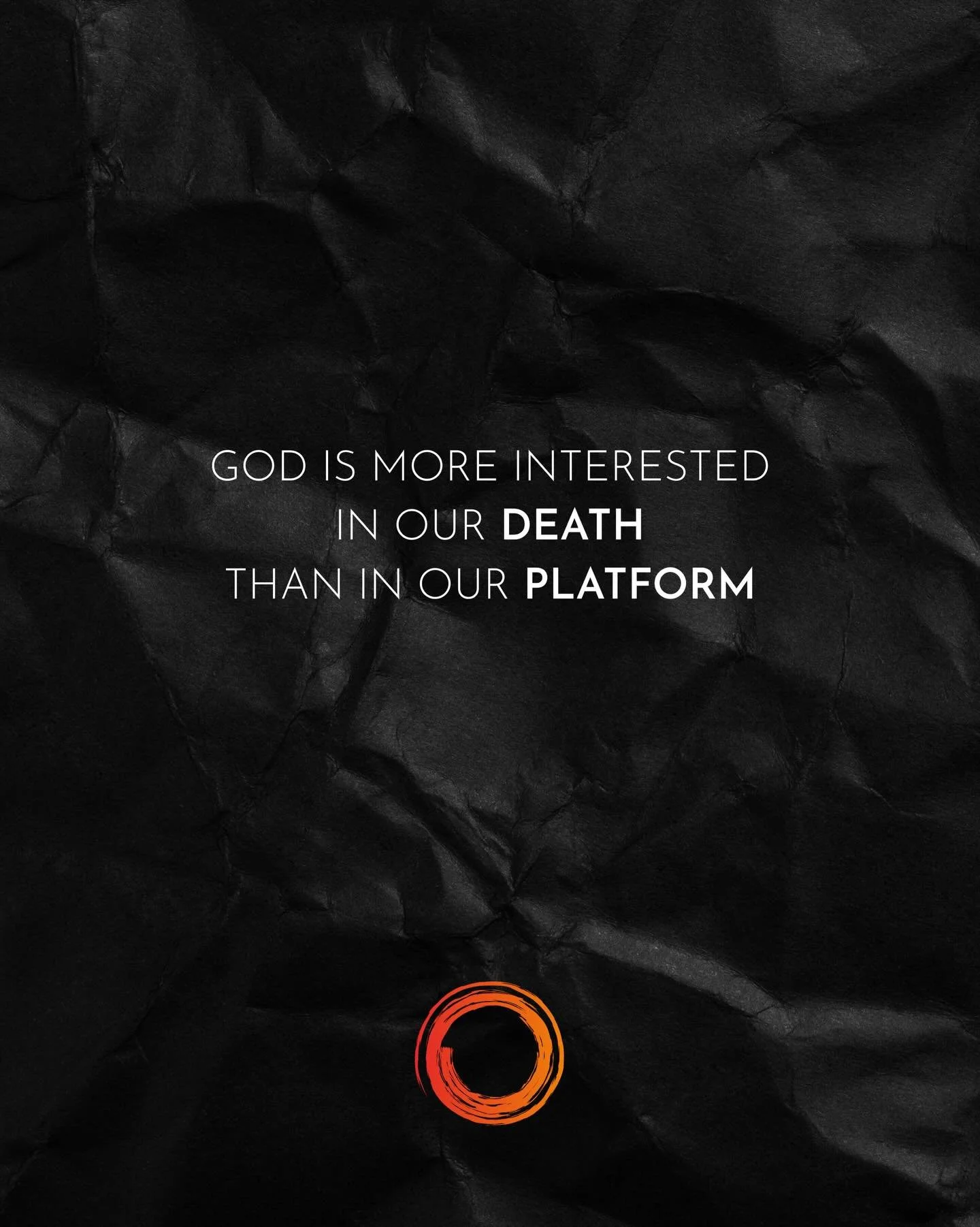We are all sold an idea by the enemy, the world, and even the church that we need to have a platform&hellip;we need to build our platform. It&rsquo;s not that a platform is a bad thing. The question to ask is who is doing the building, and for what r