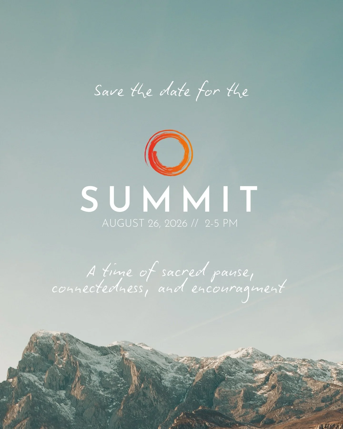 Mark your calendar for the SUMMIT August 26 ✨

What if you gave yourself a day to slow down&hellip; to be with God, to be known, and to be refreshed?

The SUMMIT is an invitation into that kind of space, with leaders who understand the weight you car