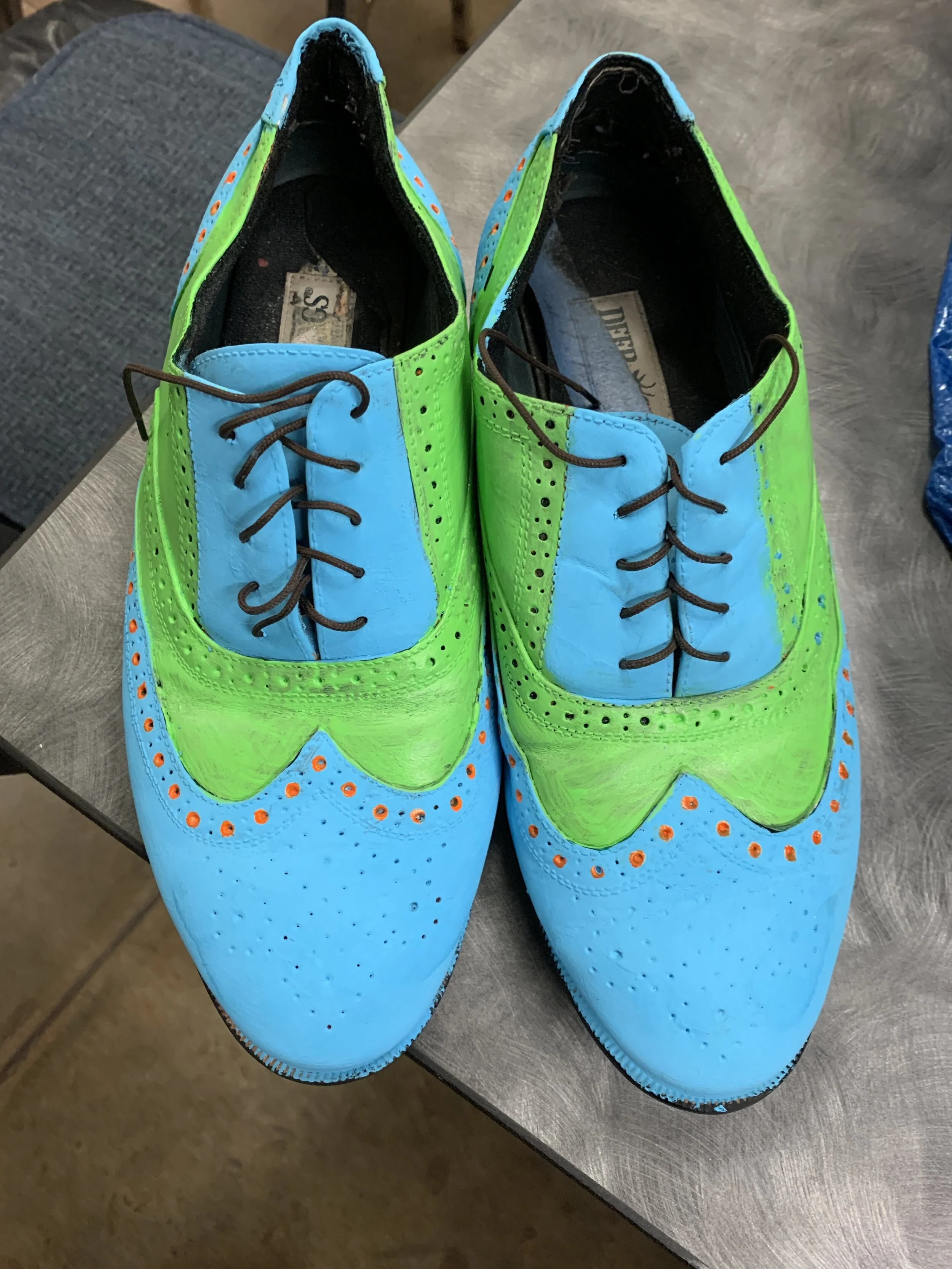 painted shoes for Mr Wormwood