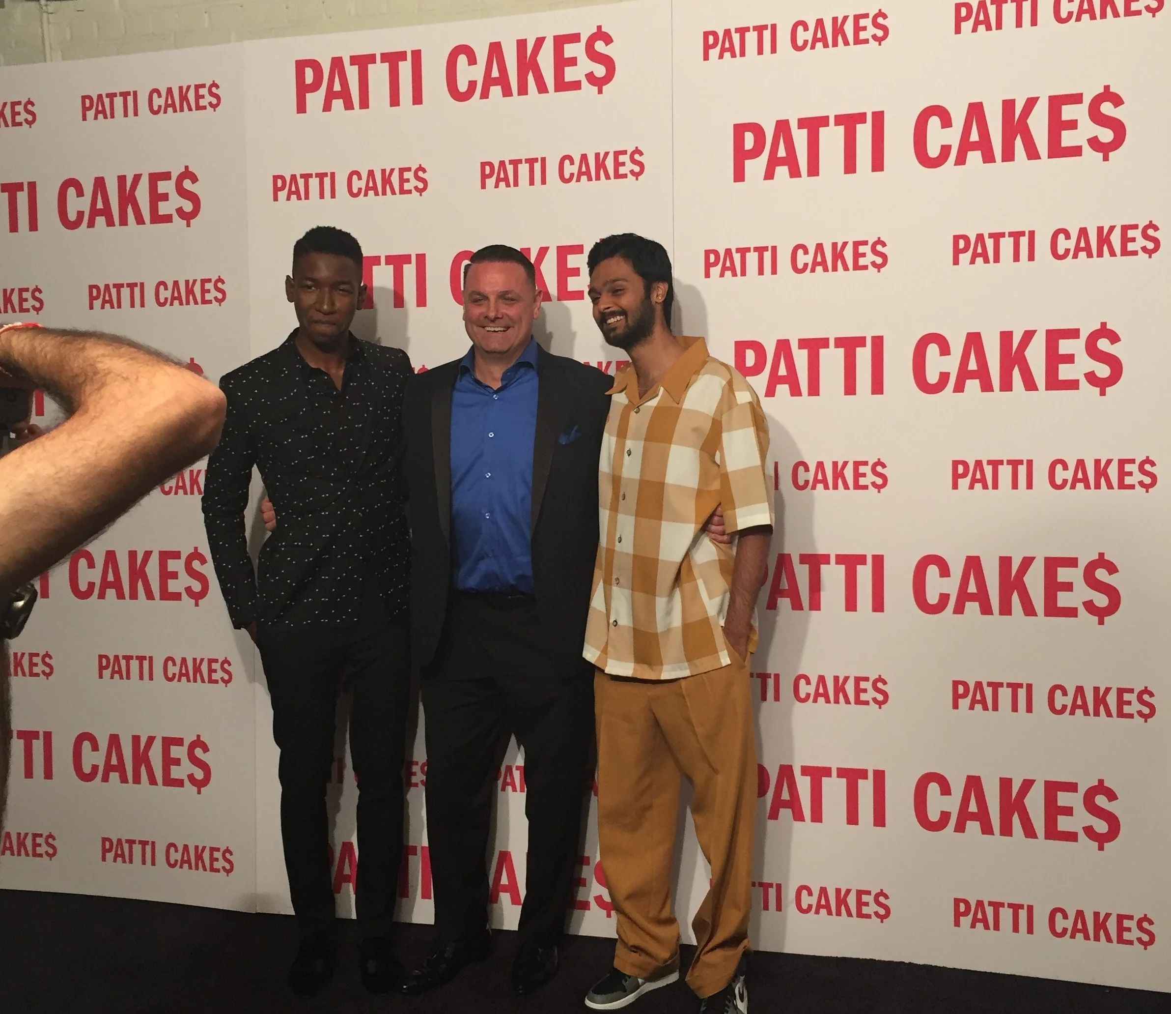 With Co Stars Mamoudou Athie & Siddharth Dhananjay from "PATTI CAKE$"