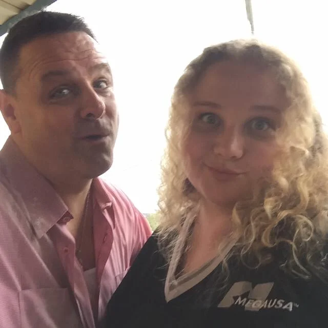With Daniele MacDonald on set of "PATTI CAKE$"