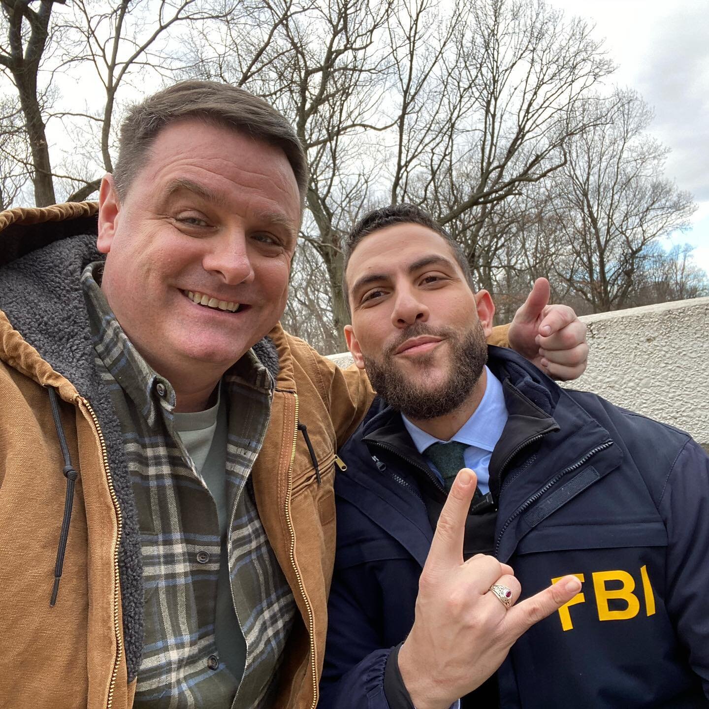 With Zeeko Zaki on set of FBI