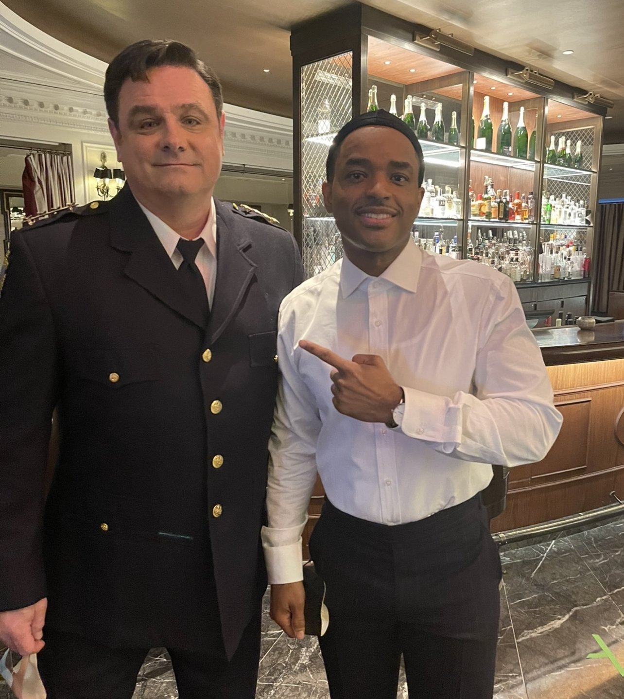 On set of Power Book II: Ghost with Larenz Tate