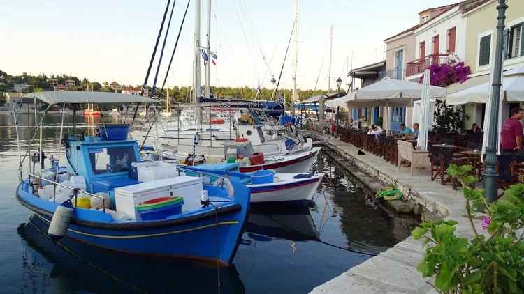 Waterside cafe in Kafelonia, Greece