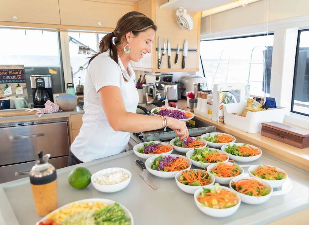 Chef Jill prepares meals based on guest preferences, allergies and aversions