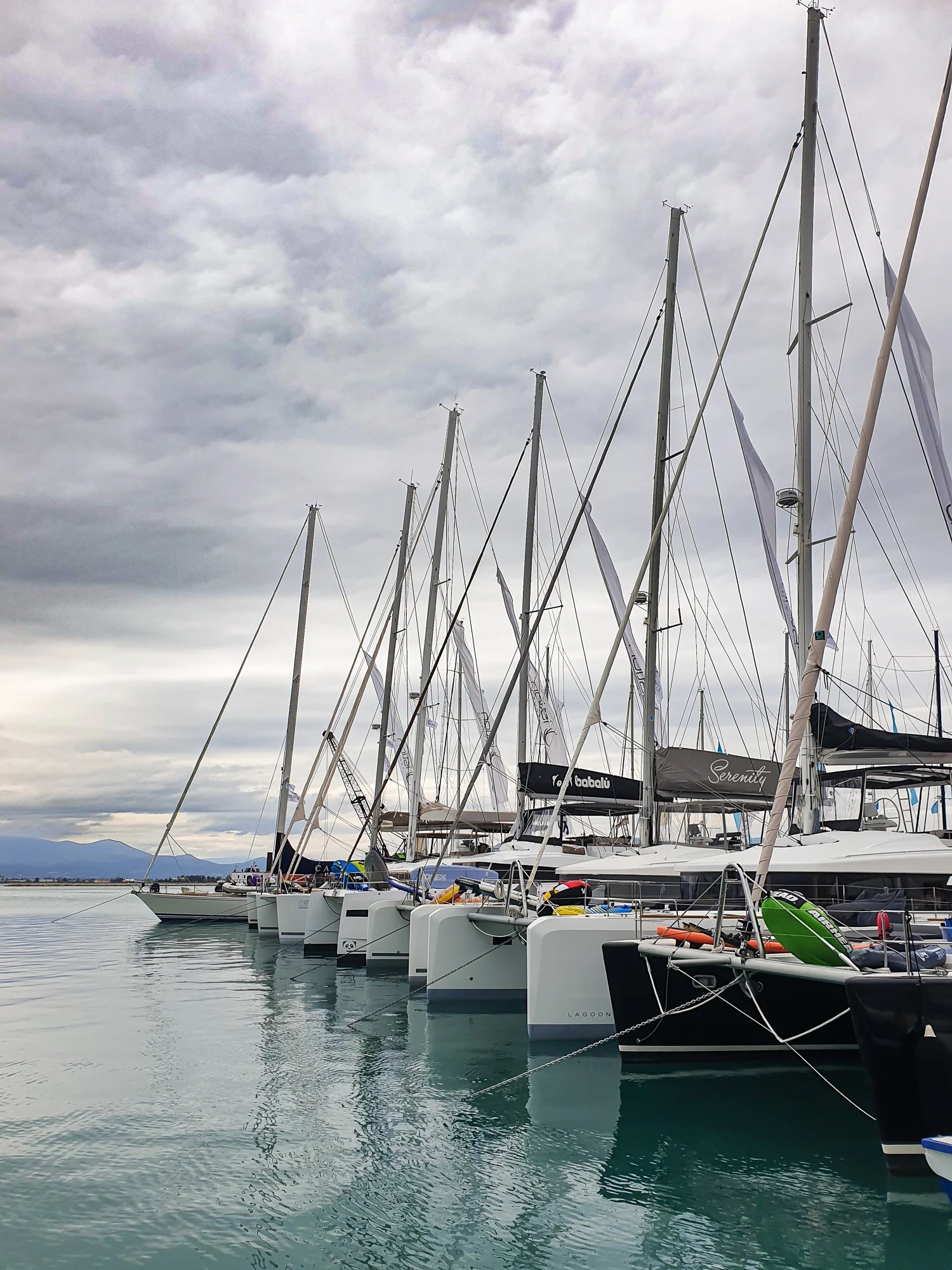 A slightly grey day to start- yachts ready for MEDYS 2019