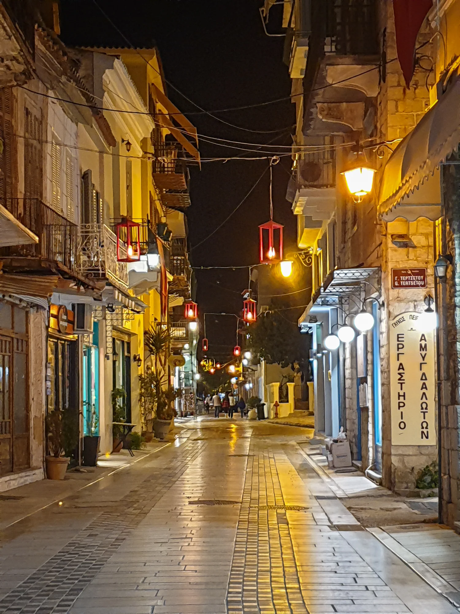 Nafplio at night… a quiet evening stroll.