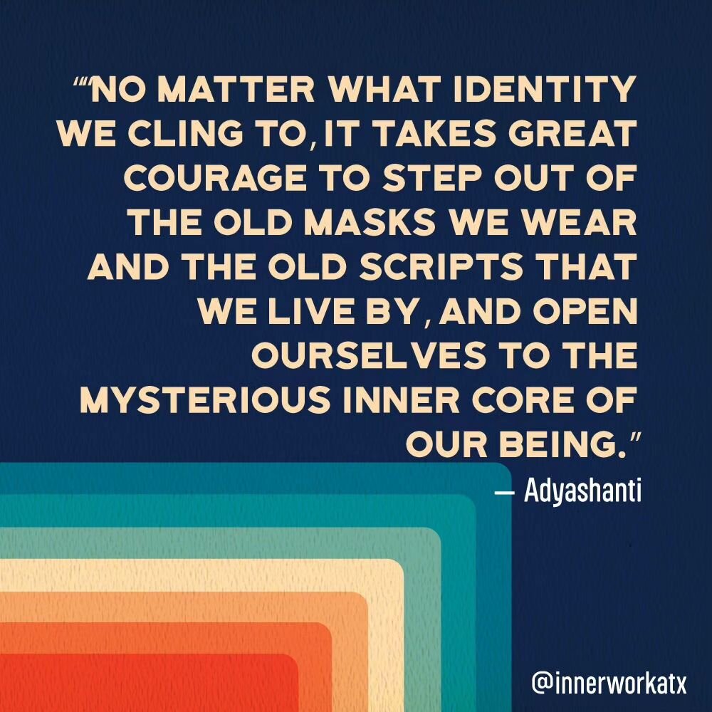 The old masks, the old scripts must go. When it's time, it's time.

Courage takes practice, like anything else.

Grateful to @megkatedwyer for introducing me to Adyashanti

🪷❤️✌️