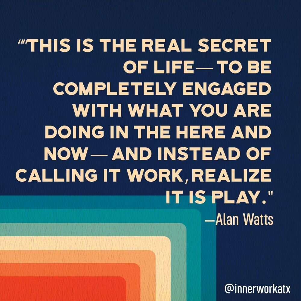 If you are reading this post, really read this post. Give it your full attention. And let your scrolling be play!

(Makes me wonder what Alan Watts' take on social media would be)

Theme of the day - more play!🕺💃🌊
#awakening #meditation #alanwatts