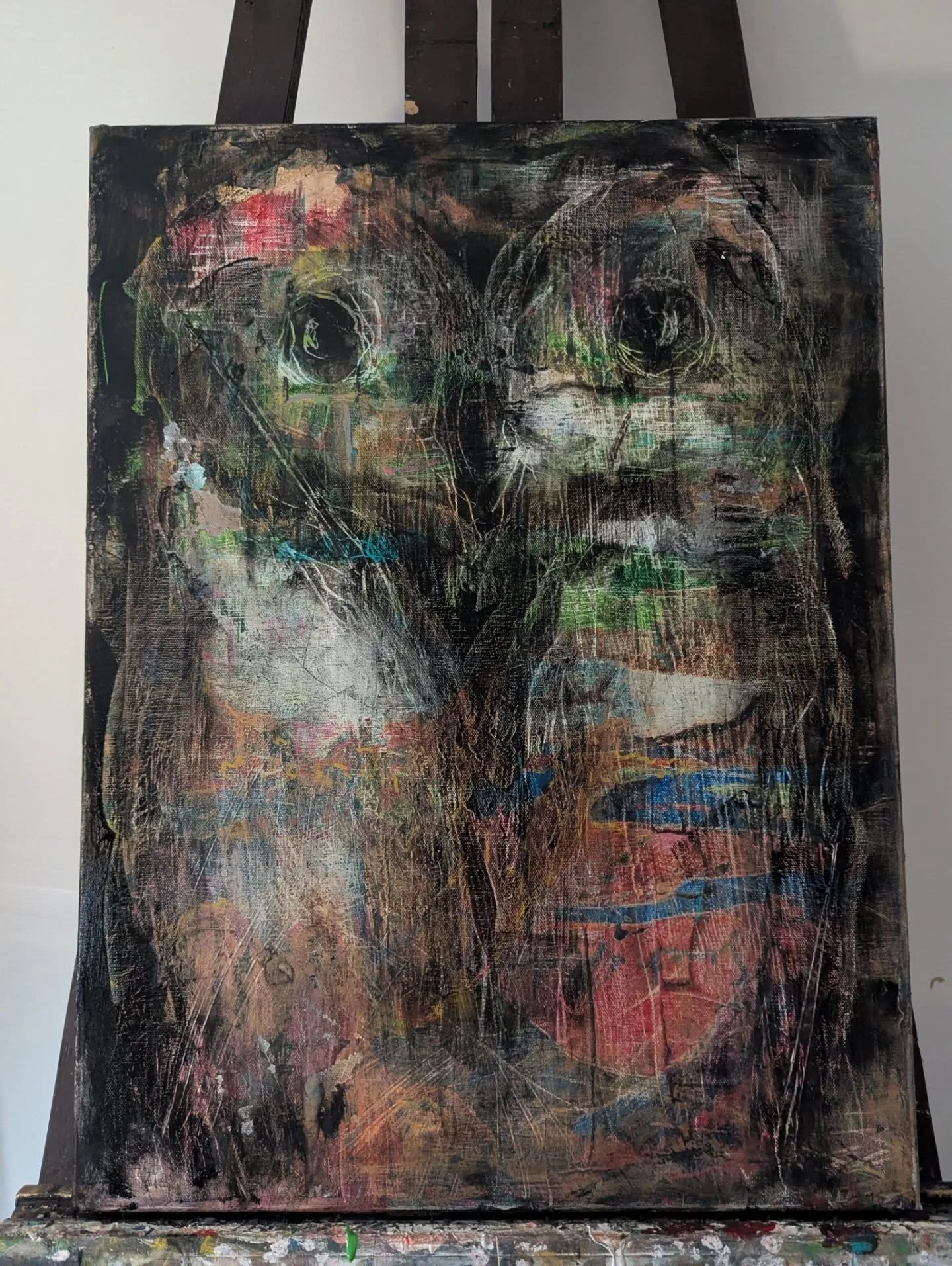 I've always loved abstract art, and lately I've been using painting more and more as a tool for emotional processing, unloading. 

This piece might be my favorite thing I've ever created.

Some sort of magic happened in the messy, meandering process 