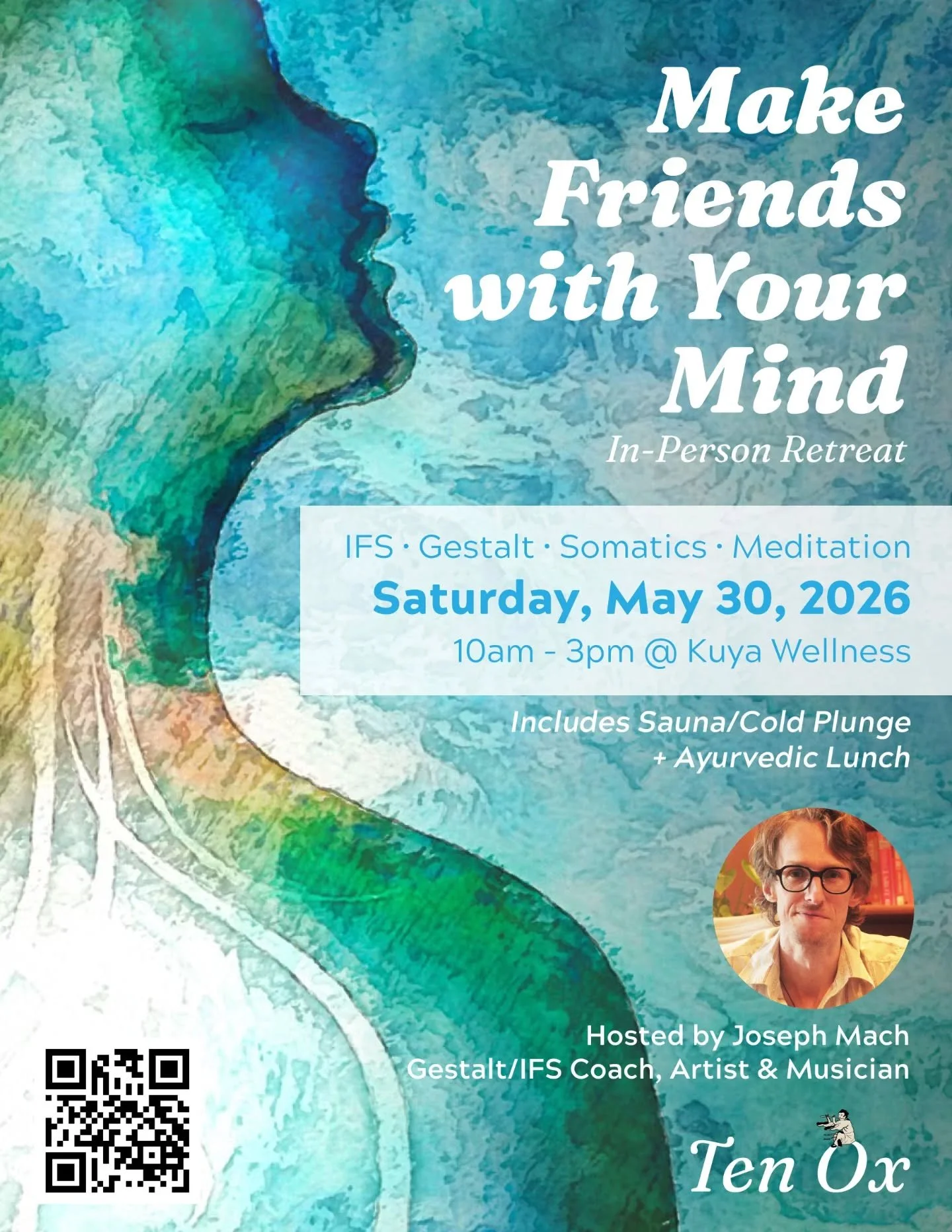 **ANNOUNCING**

Saturday, May 30 I will be hosting another day retreat at @kuyawellness 

This is for anyone interested in parts work, meditation, somatics, shifting icky family patterns, etc. 

Earlybird Registration here - https://josephmach.kit.co