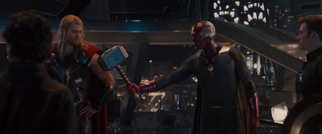 Avengers: Age of Ultron - Vision holding Mjolnir