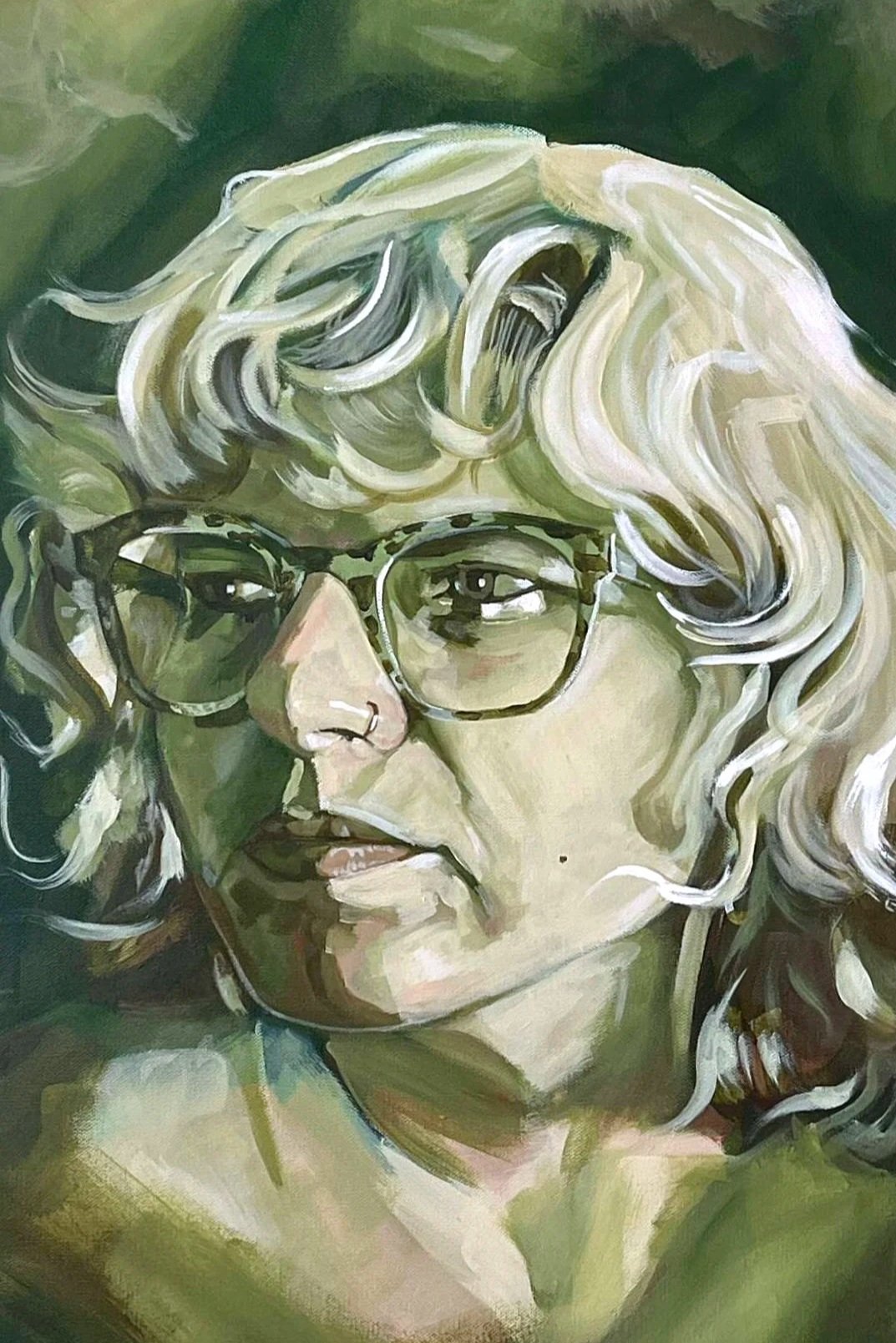 Siren no. 10, 2022. Acrylic on Canvas, 16 in x 40 in