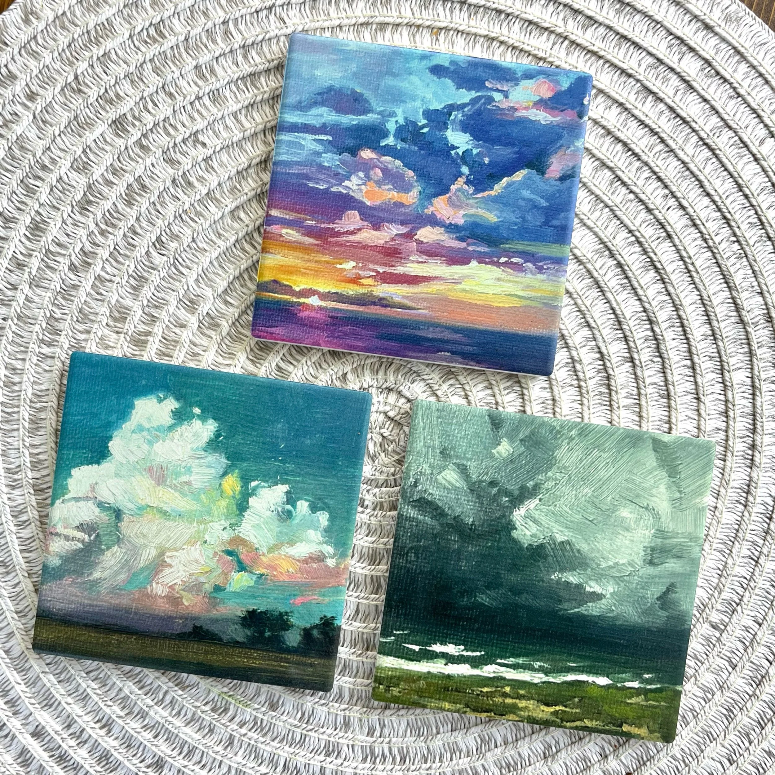 Cloudscape Coasters | Set of 3