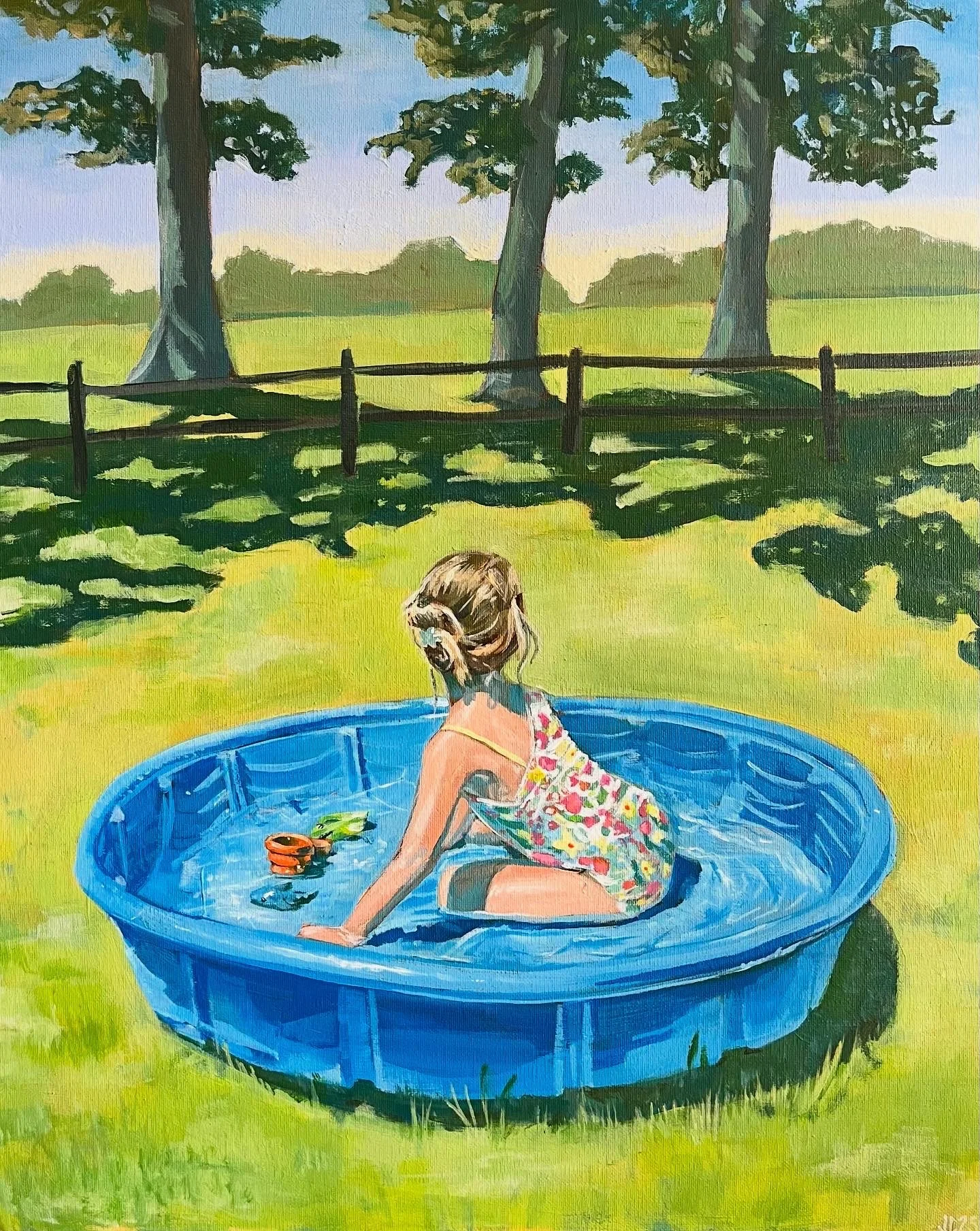Out of Her Dream, 2025. Acrylic on Canvas Panel, 16 in x 20 in
