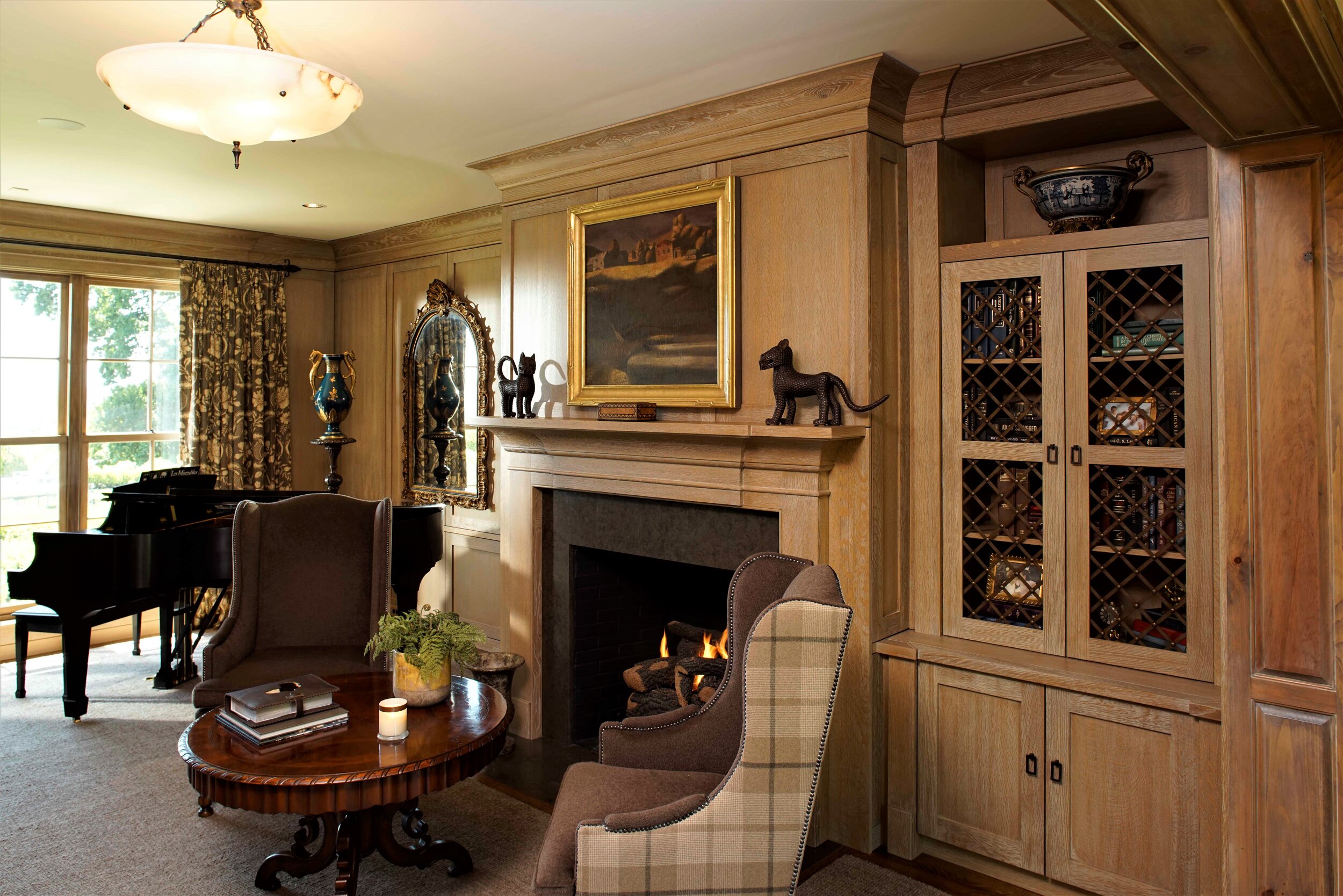 Schmid & Rhodes Construction King Living Room with Fireplace
