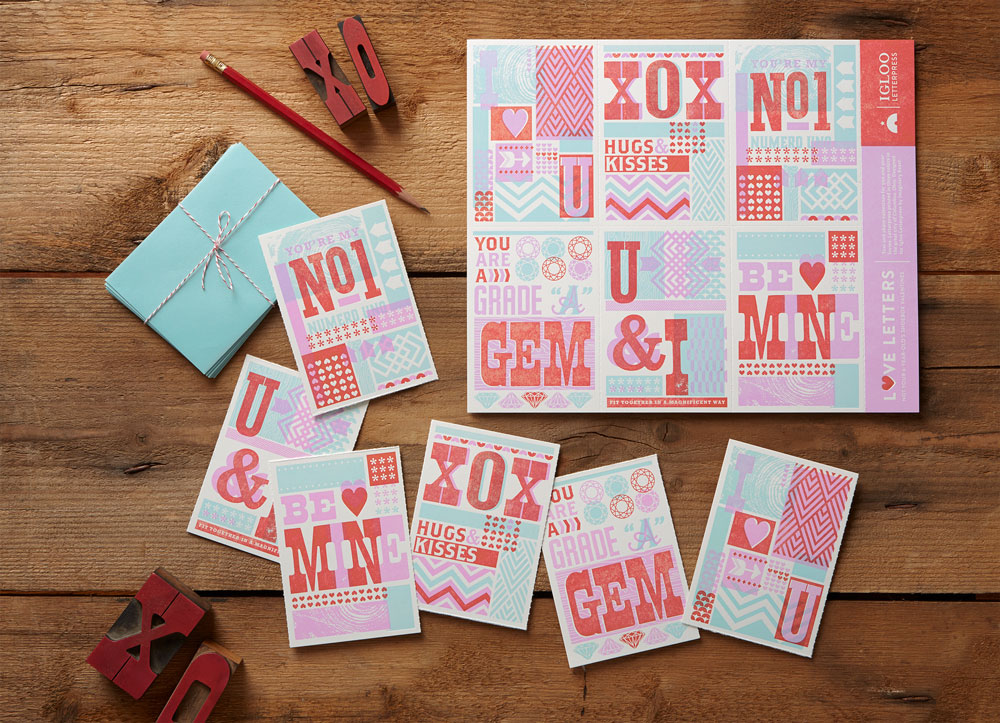Igloo Letterpress | Tear Apart Valentines