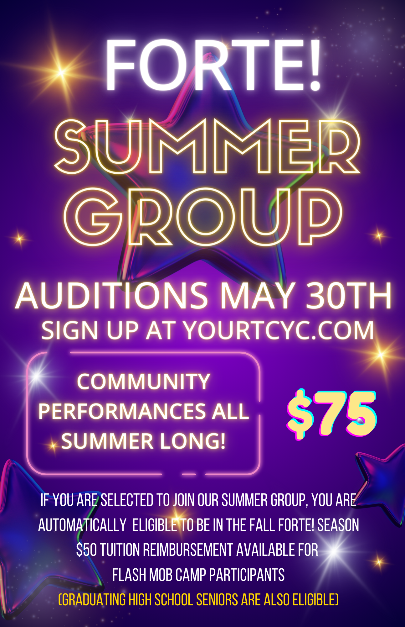 Purple And Yellow Talent Show Neon Flyer.png