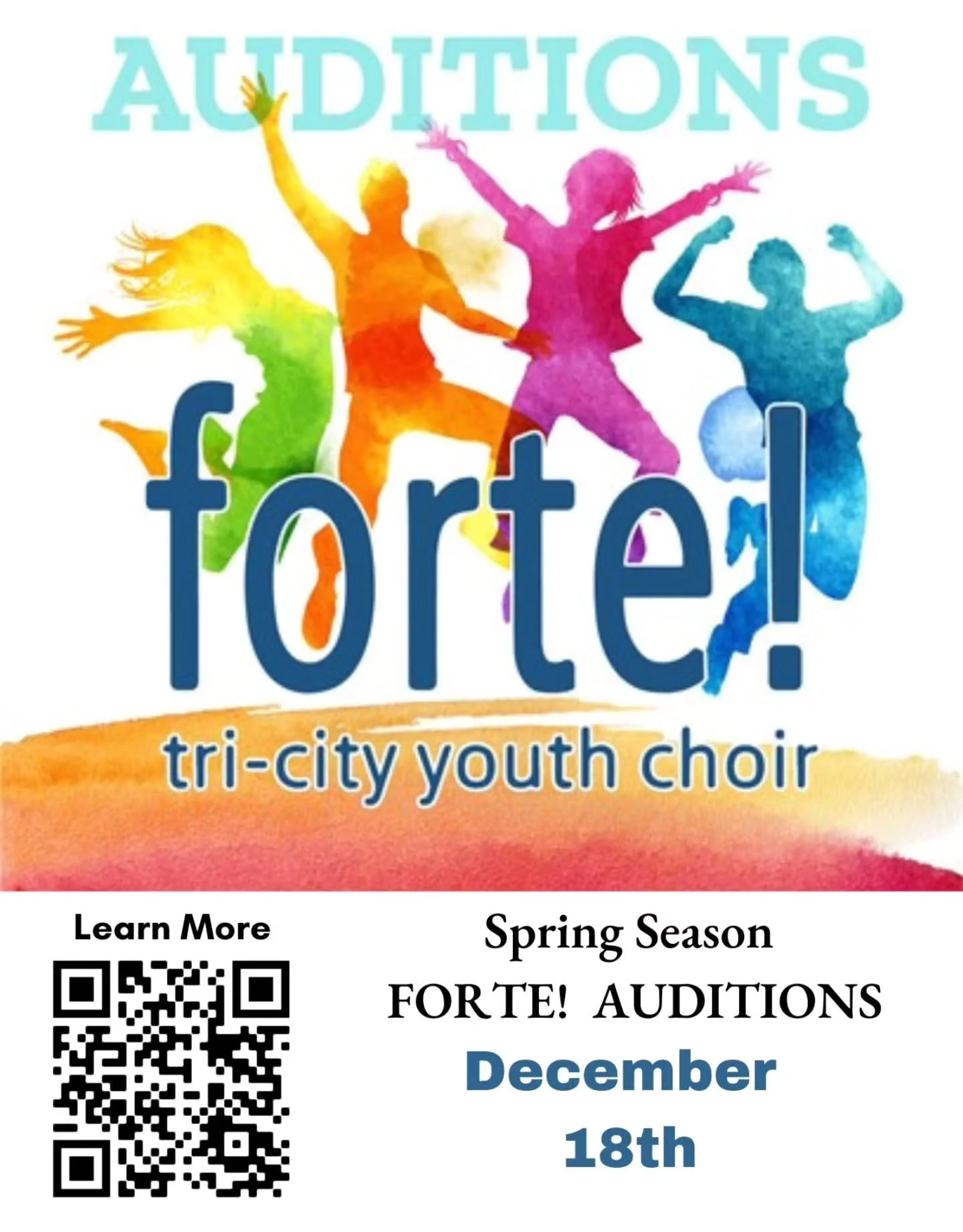 🎤 Calling all young voices! FORTE! Tri-City Youth Choir Auditions are happening December 18th! 🎶 Think you&rsquo;ve got what it takes to shine? Come belt it out and join the fun! Scan the QR code to learn more and sign up! 🎉