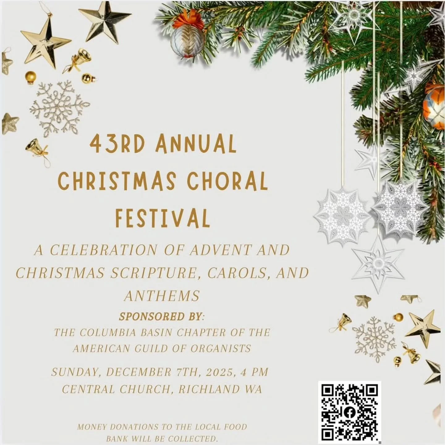 🎶 🎄Tri-City Youth Choir's Forte! is thrilled to be one of the guest choirs at the 43rd Annual Christmas Choral Festival &ndash; a beloved Columbia Basin tradition!

📅 Sunday, December 7th, 2025
🕓 4:00 PM
📍 Central Church, Richland

Join us for a