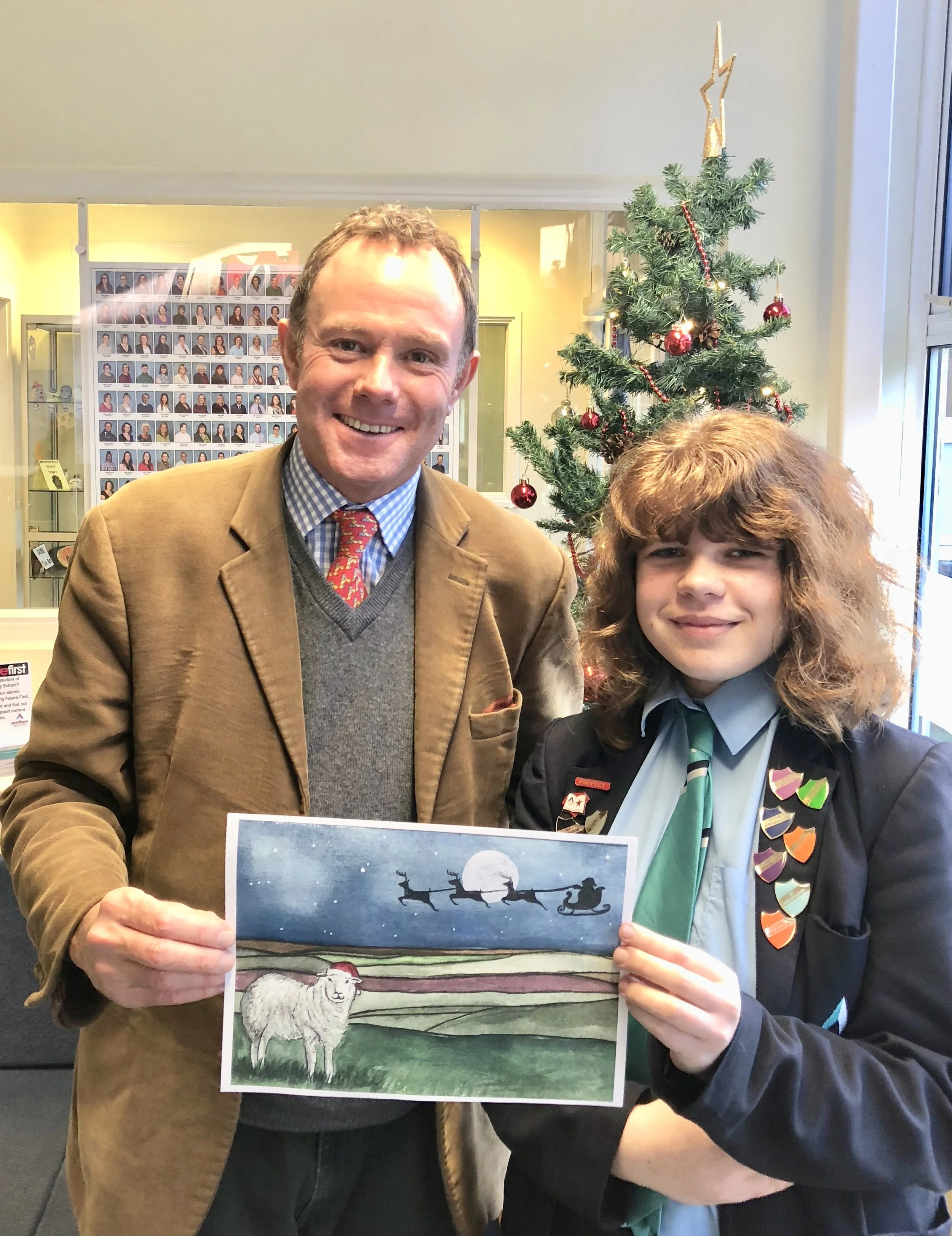 Angmering School pupil designs MP's Christmas card