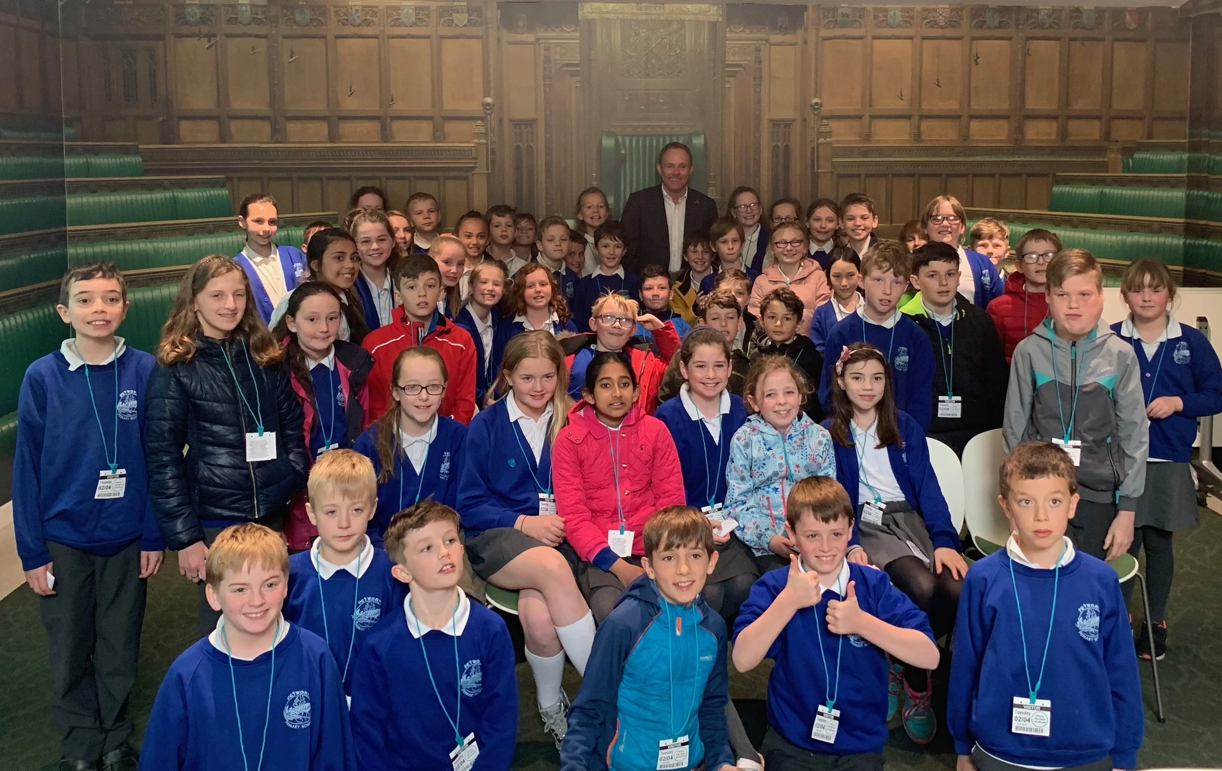 MP meets Petworth Primary pupils at the Houses of Parliament
