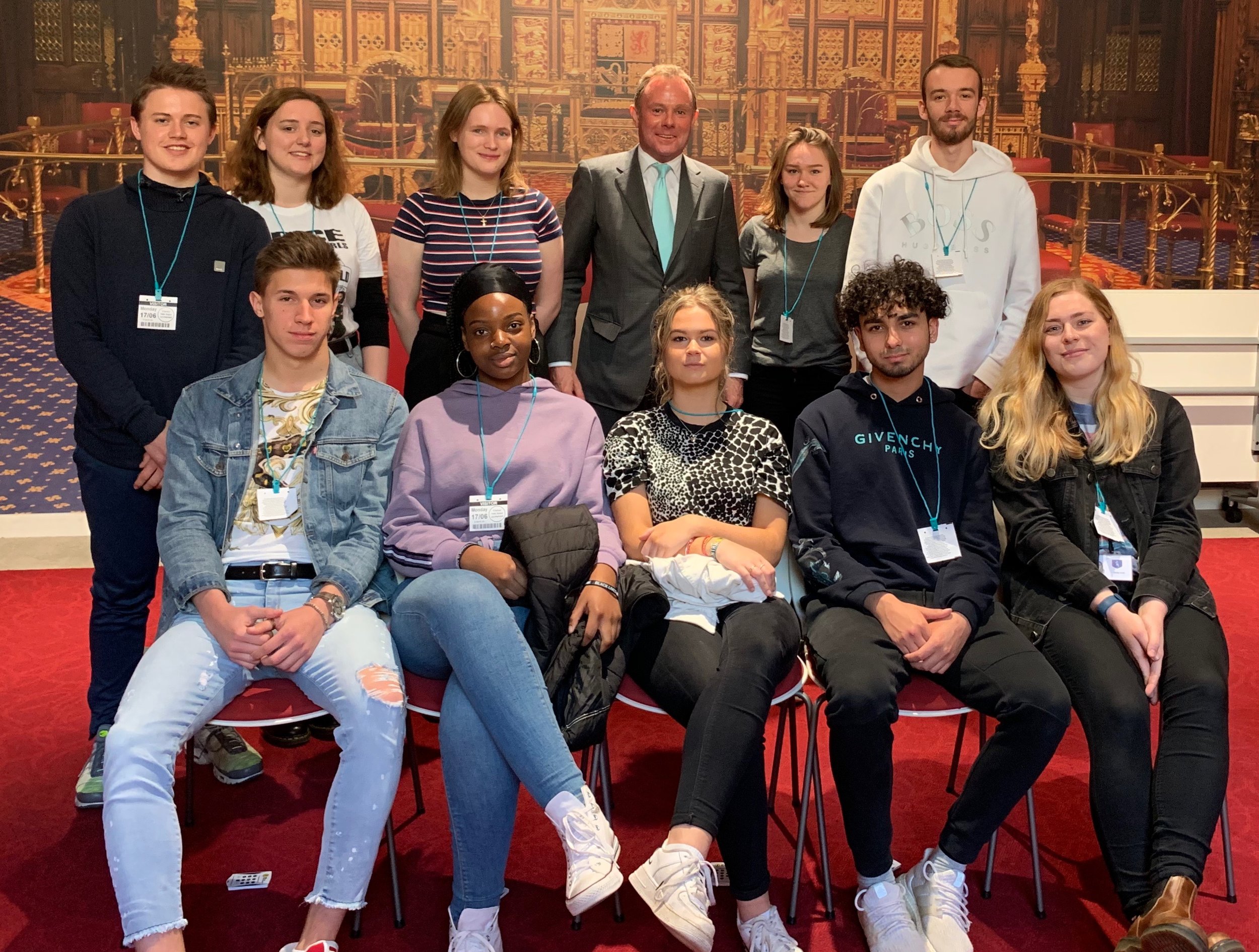 MP meets Steyning Grammar students at the Houses of Parliament