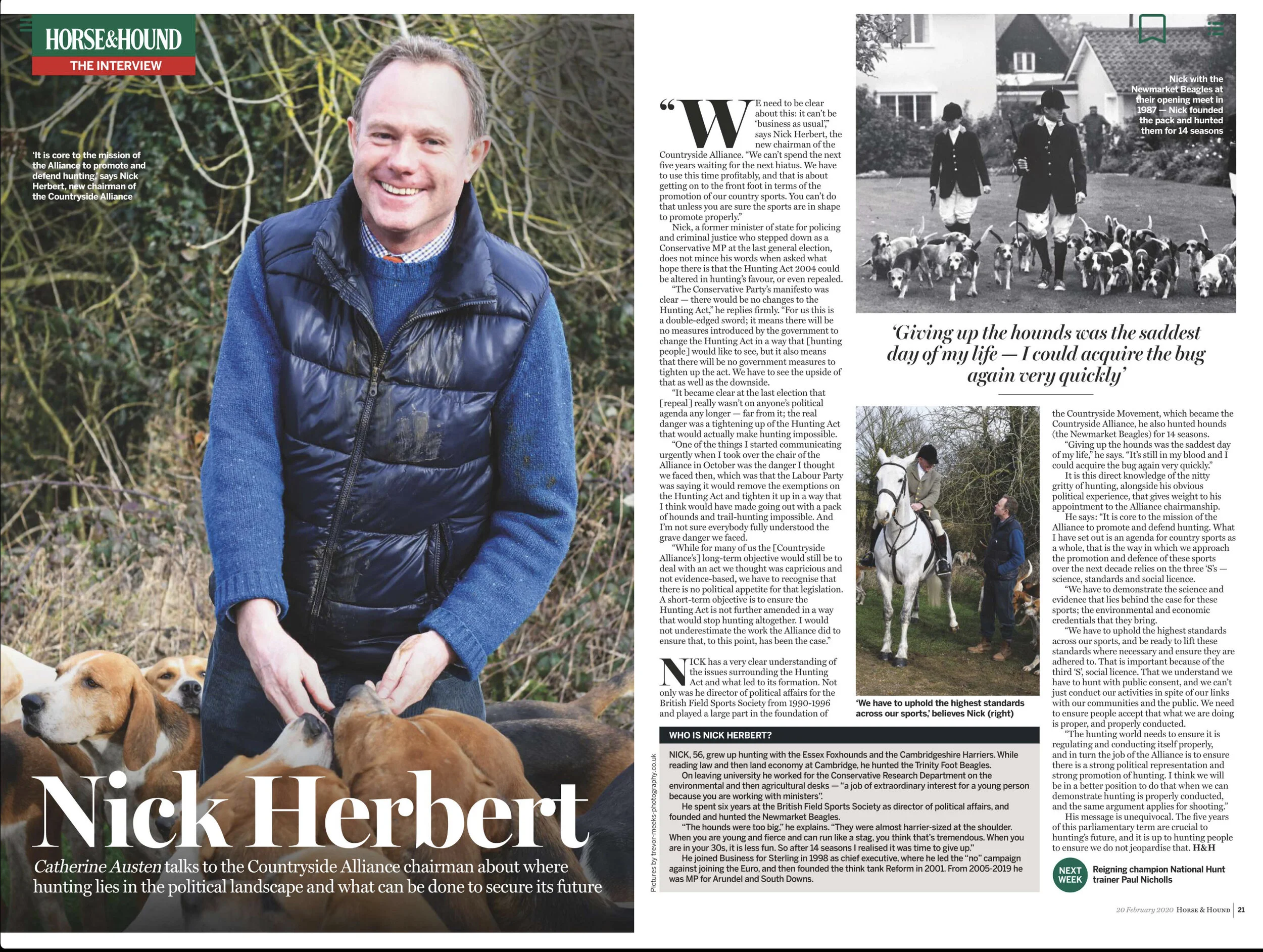 Interview in Horse & Hound