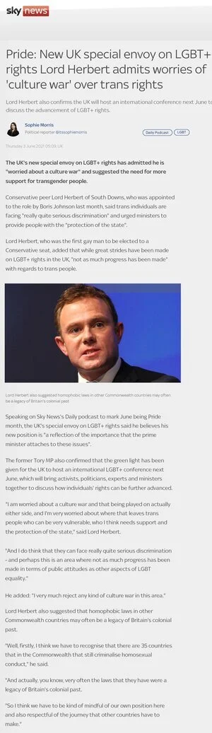 Nick's Sky News podcast interview on LGBT+ rights