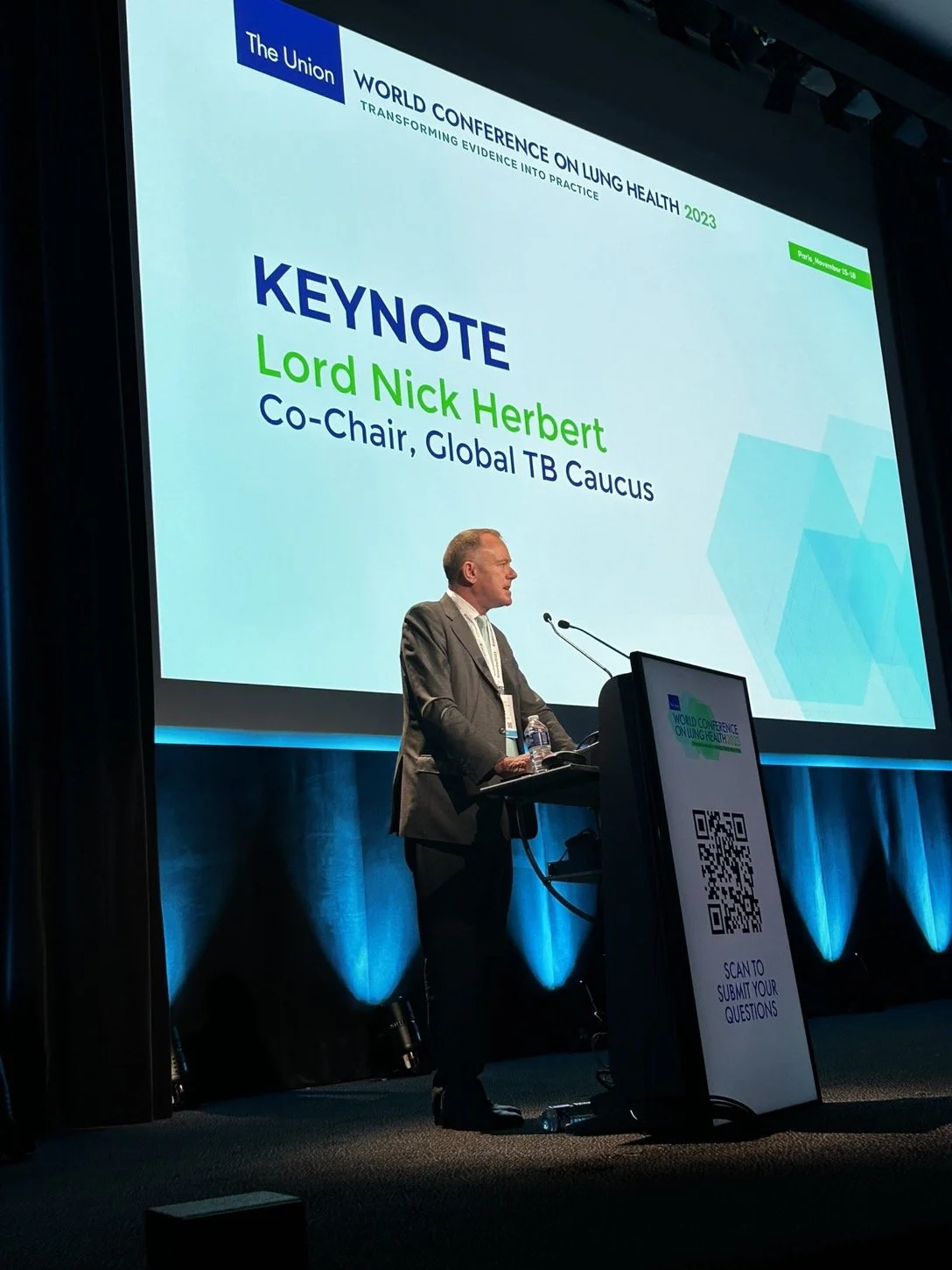 Nick delivers keynote at World Lung Conference