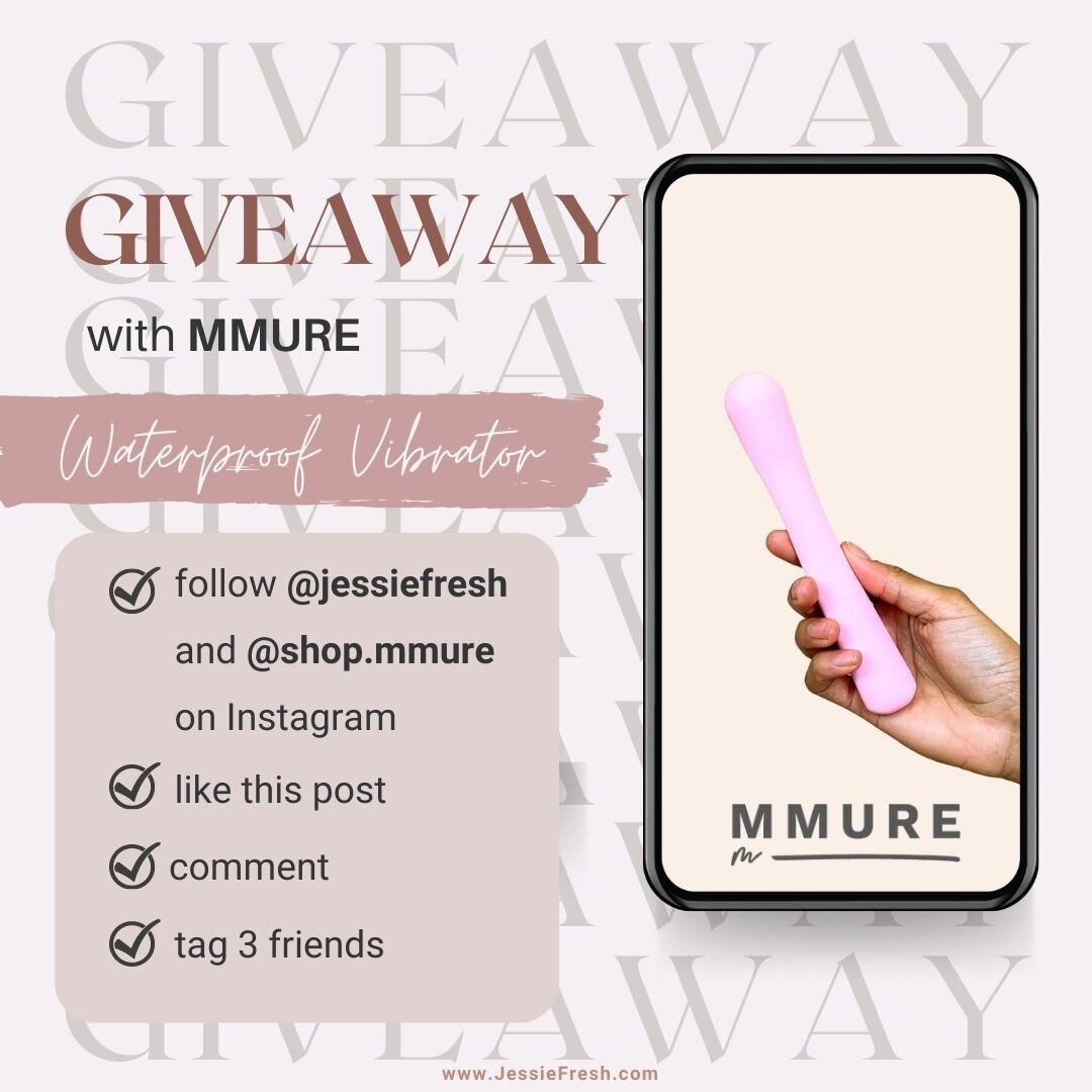 🔥 GIVEAWAY TIME! 🔥

I'm giving away one very special waterproof vibe from @shop.mmure.

Enter to win by:
1. Following @jessiefresh and @shop.mmure on Instagram
2. Liking this post
3. Commenting below
4. Tagging 3 friends

You may enter to win anyti
