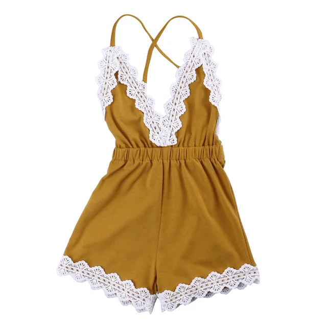 Yellow Lace Romper