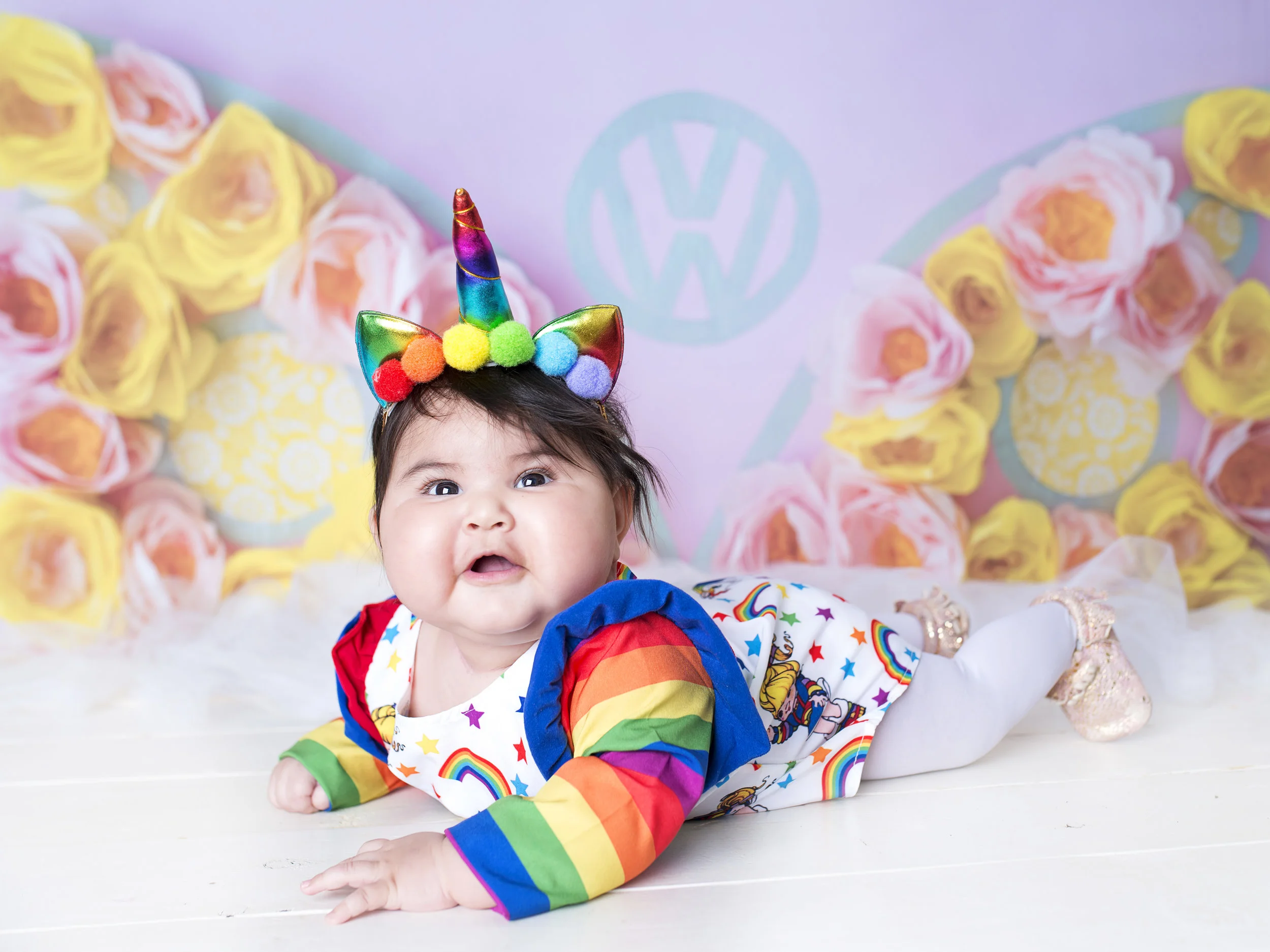 Rainbow Brite Longsleeve Romper