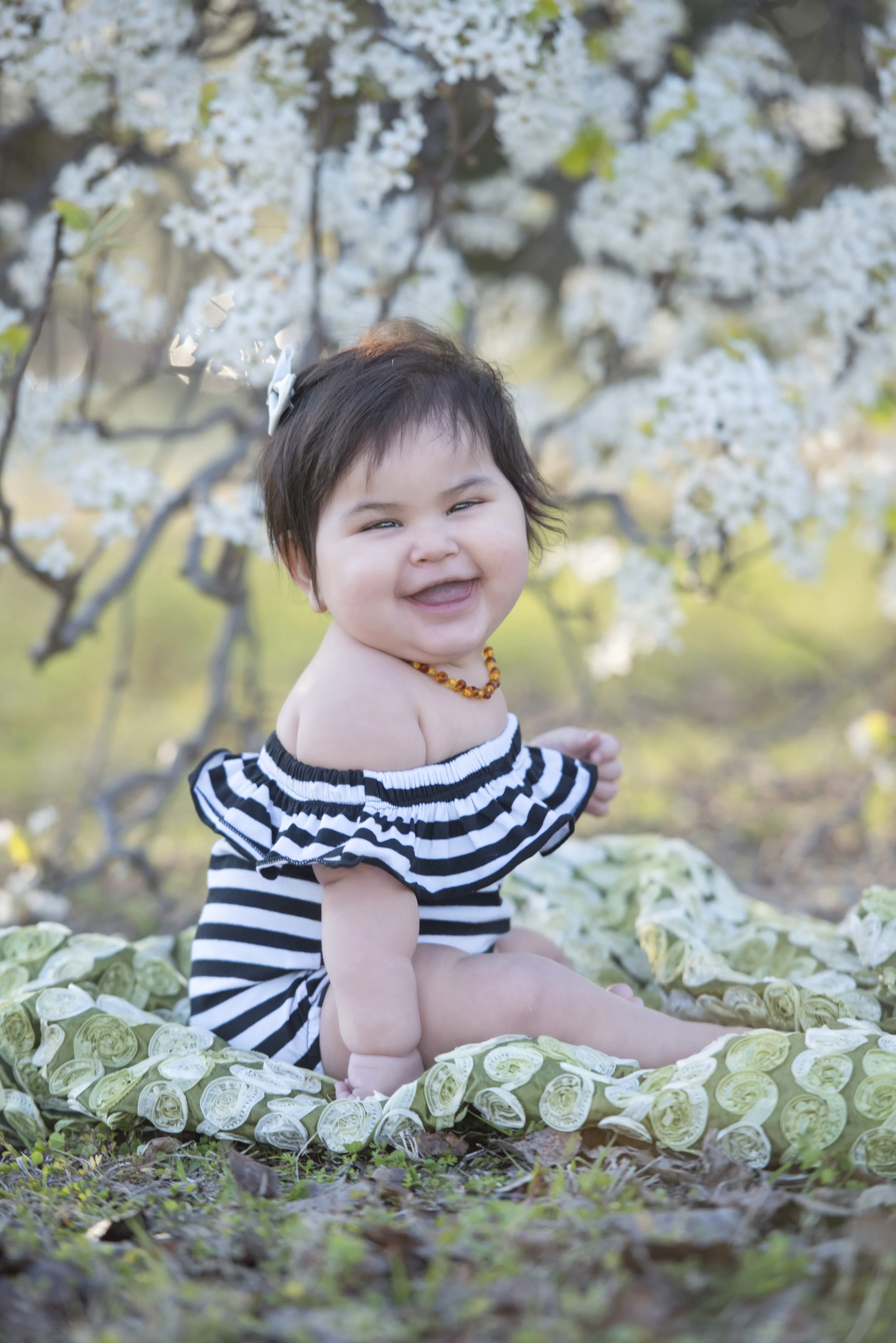 Off Shoulder Striped Romper