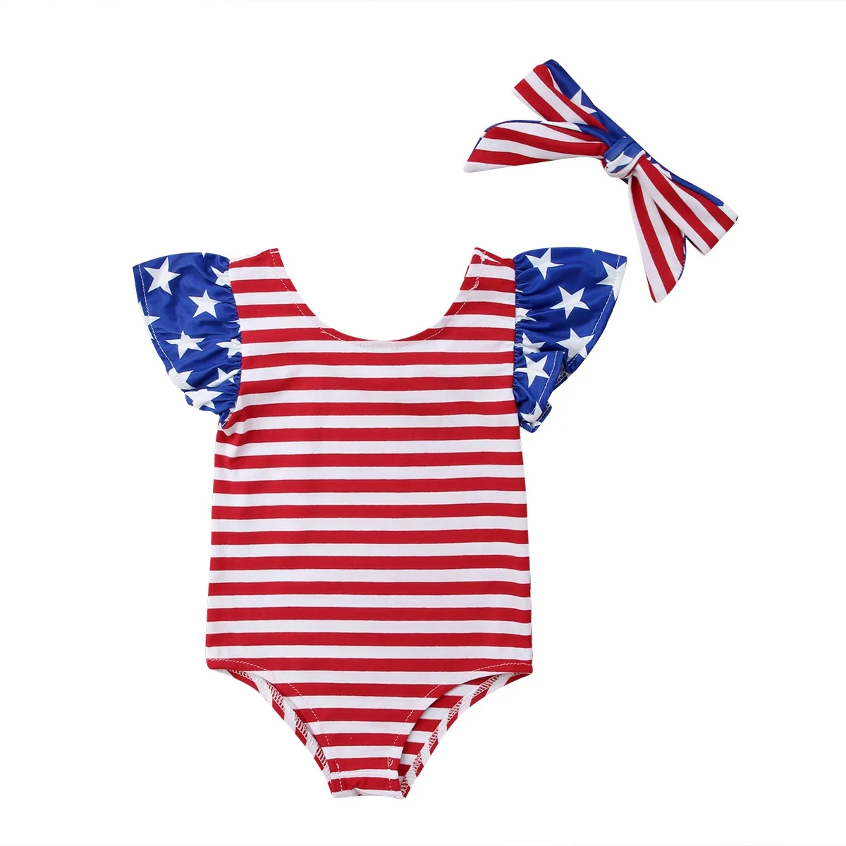 Stars and Stripes Romper and Headband