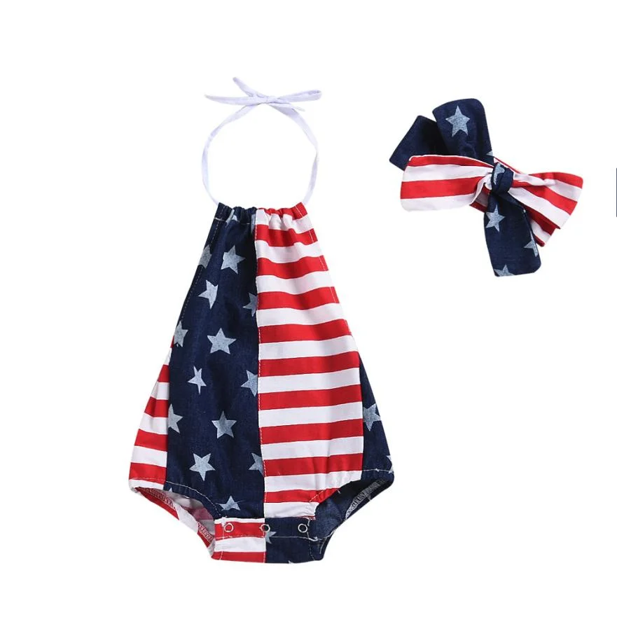 Flag Romper and Bow