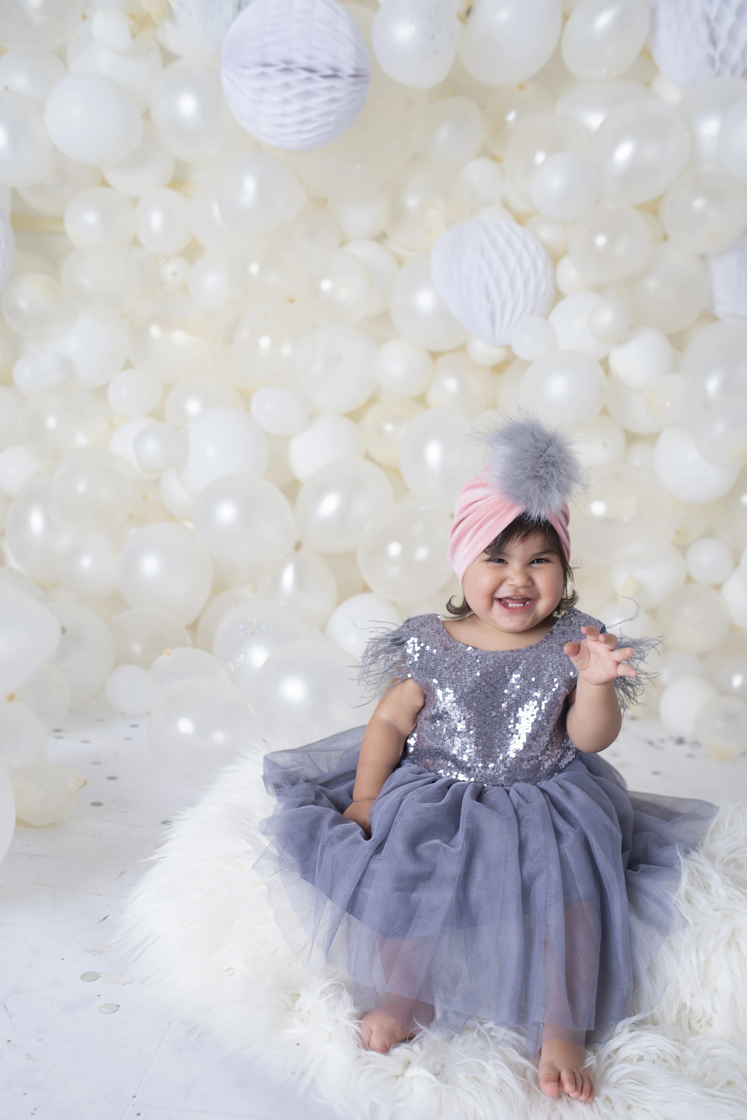 Feather Sleeves Tutu Dress