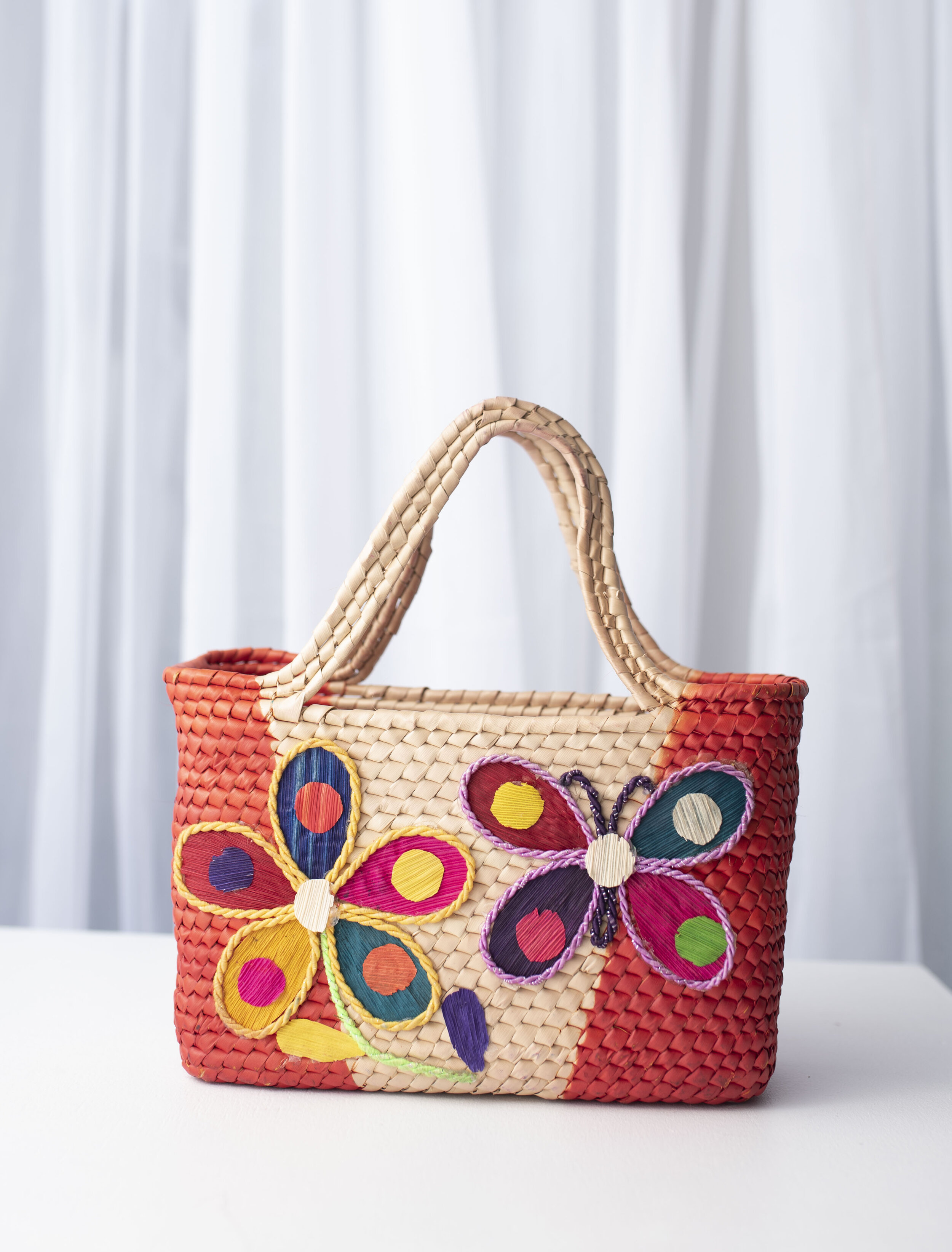 Medium Wicker Mexican Purse