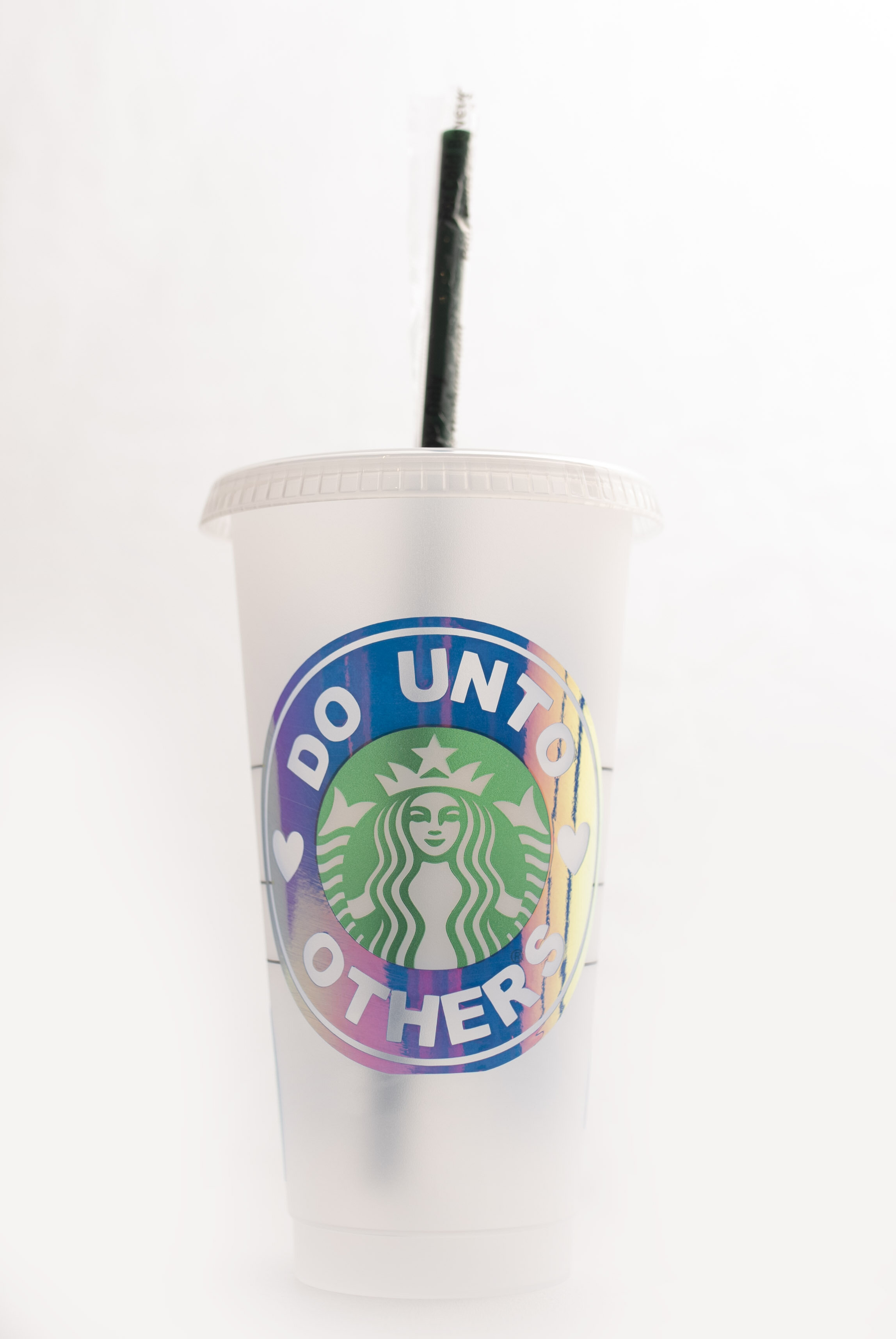 Do Unto Others Starbucks Cup with Rainbows