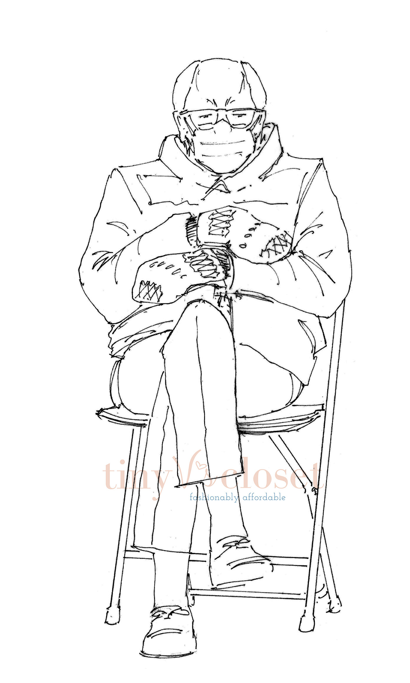 Bernie SVG Keychain (engrave &amp; cut) Glowforge 