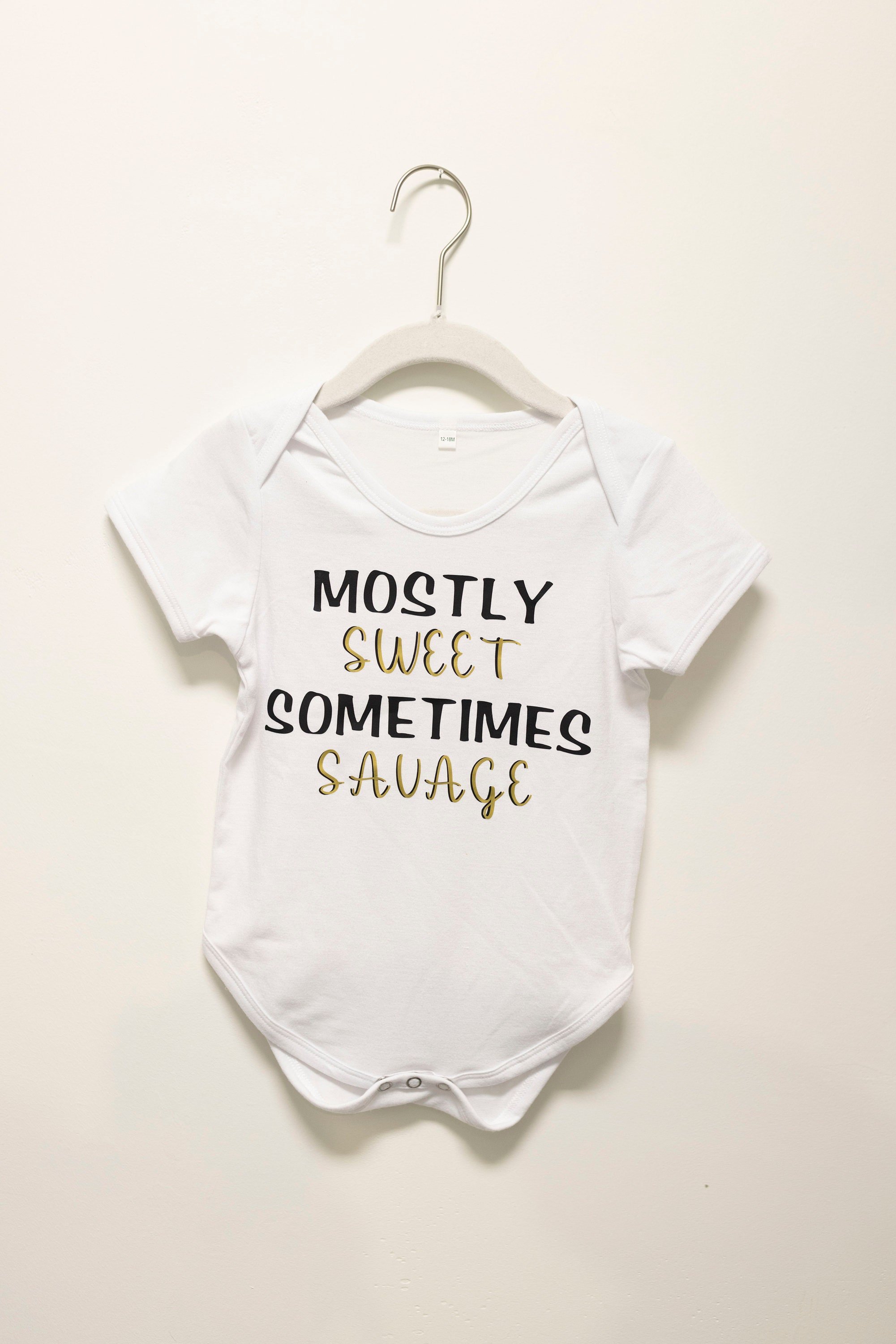 Mostly sweet, Sometimes savage onesie 12-18M