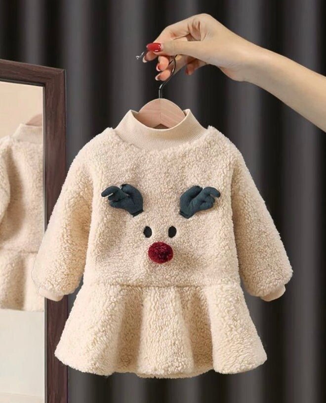 Reindeer Toddler Dress 4t
