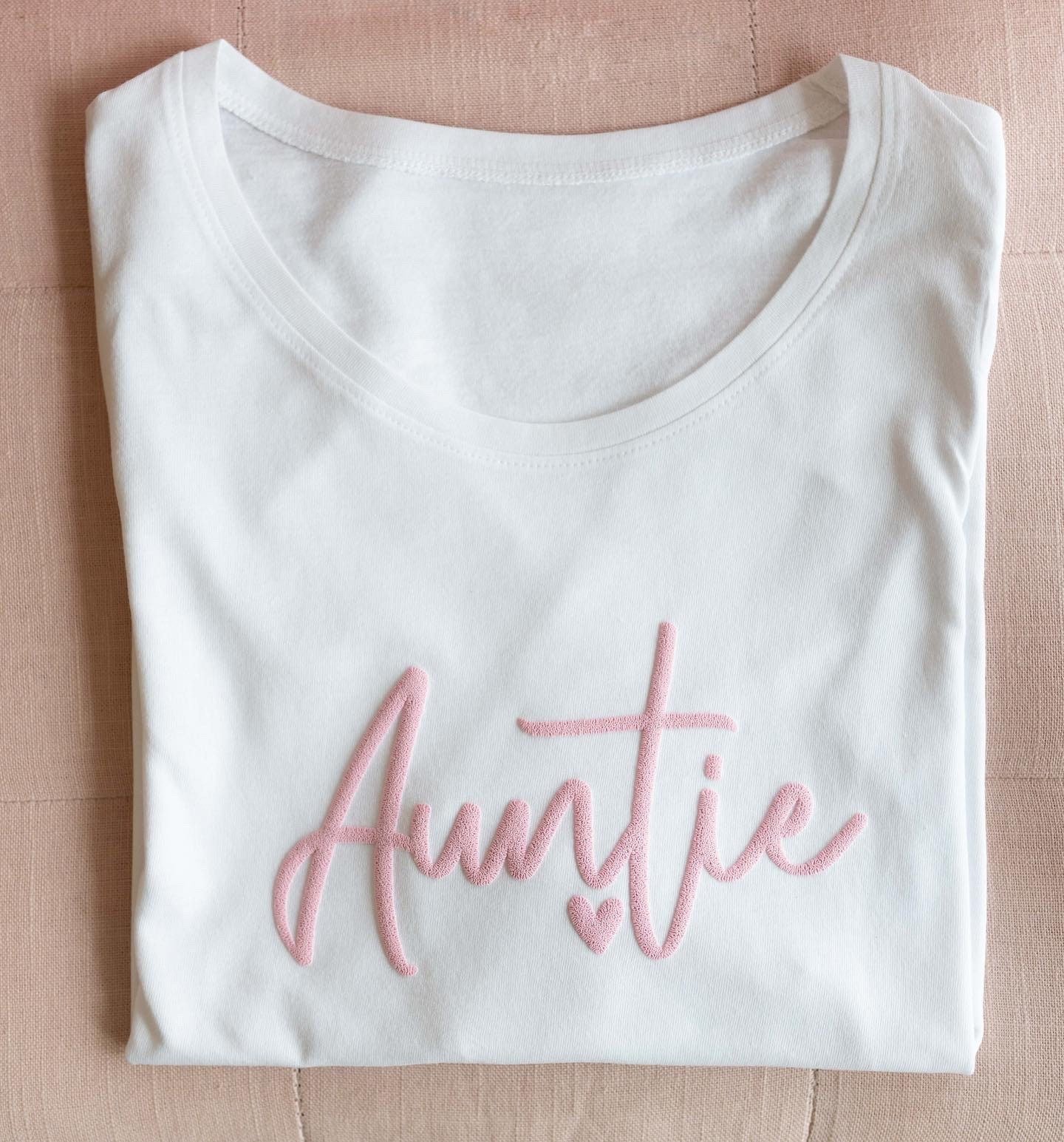 Auntie Tee. Long sleeve or short sleeve.